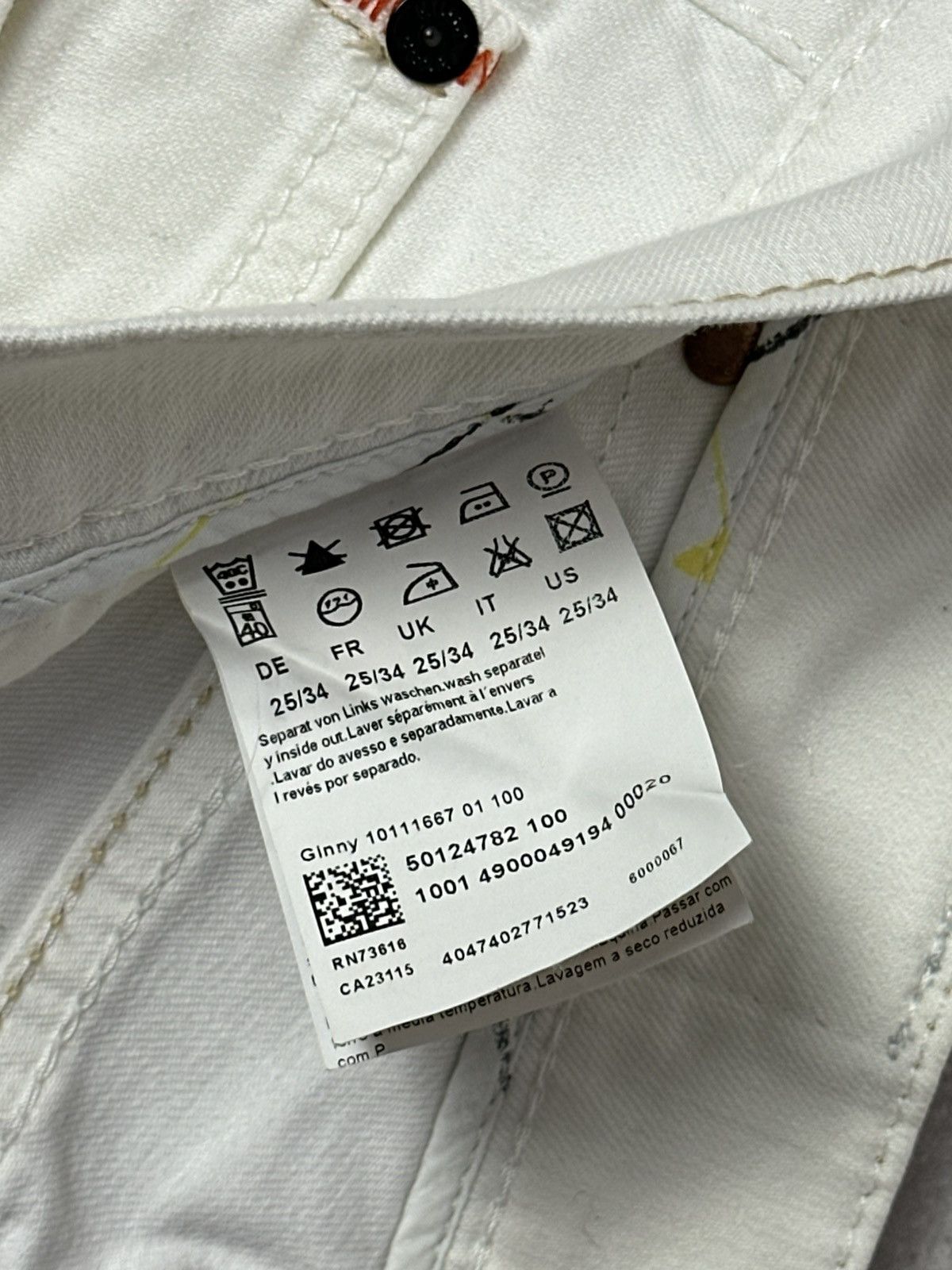 Hugo Boss Vintage Hugo Boss White Cotton Straight Women’s Jeans Size 25" / US 0 / IT 36 - 7 Thumbnail