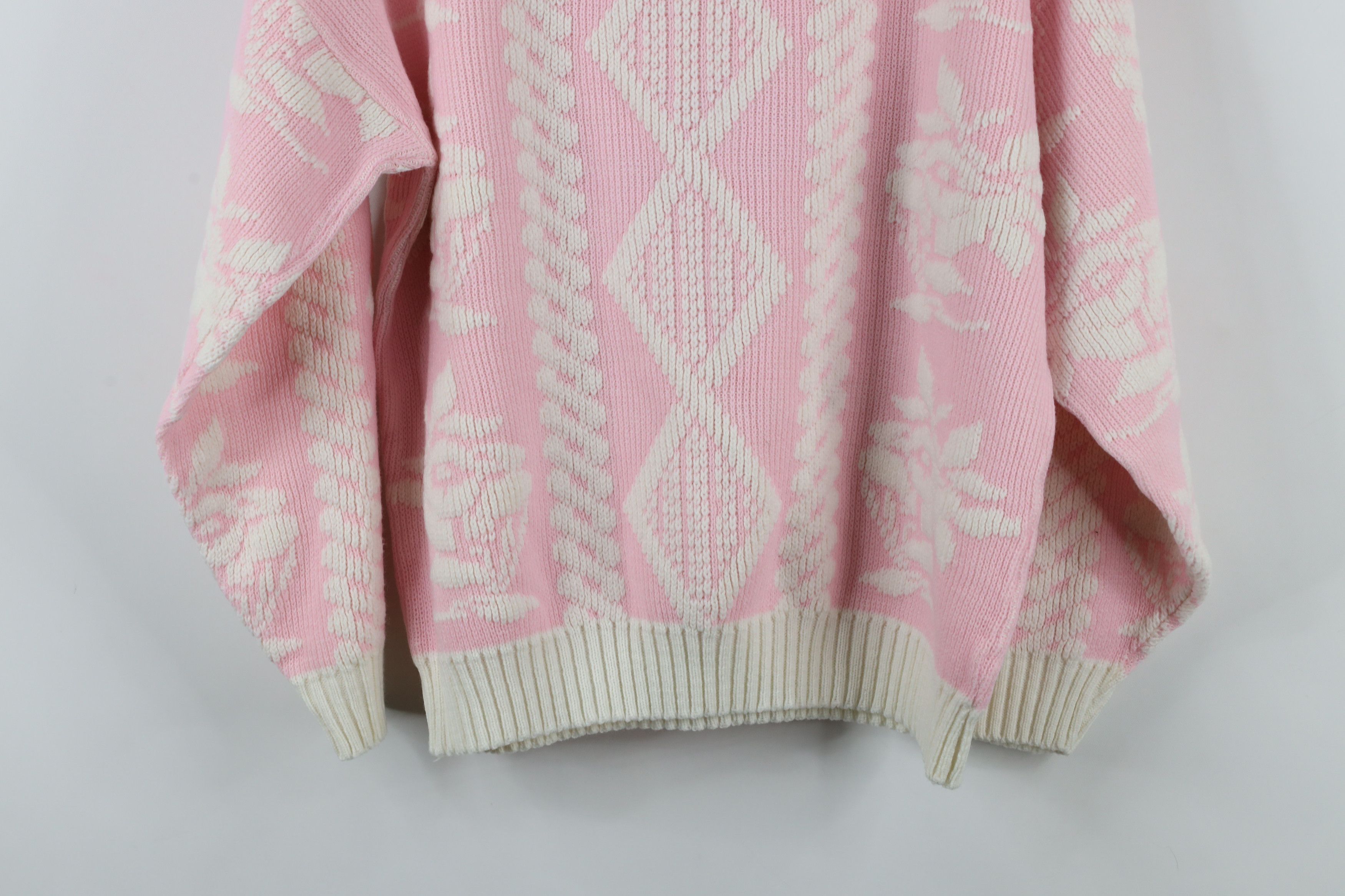Vintage Vintage 80s 90s Fairy Kei Kawaii Geometric Knit Sweater USA Size L / US 10 / IT 46 - 12 Thumbnail