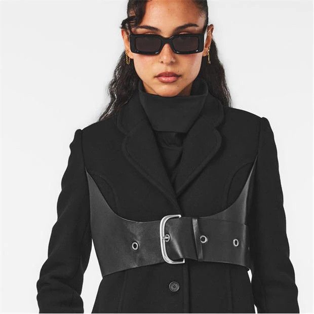 Off-White o1y1125 Belted Coat in Black Size M / US 6-8 / IT 42-44 - 3 Thumbnail