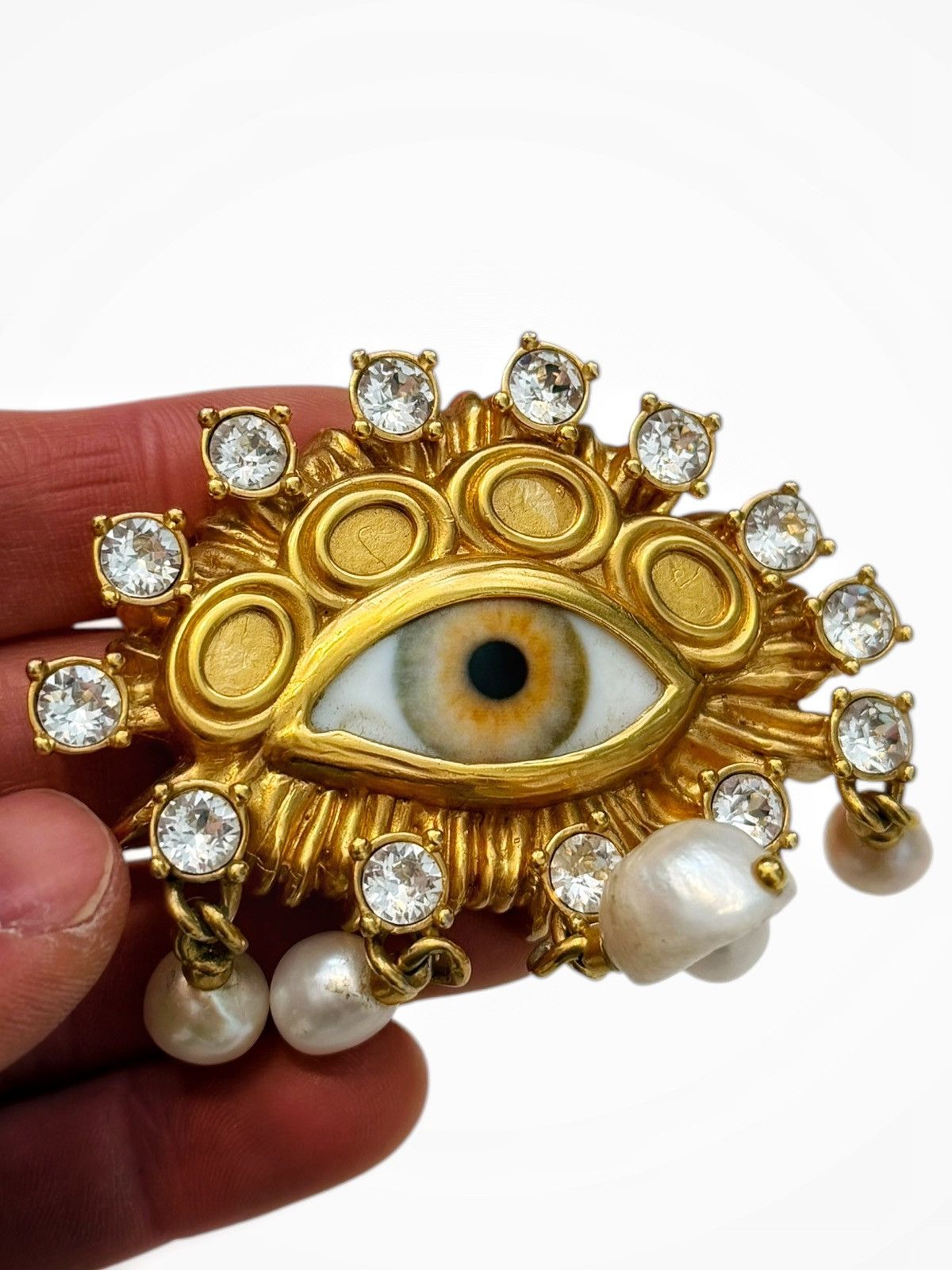 Other Schiaparelli Eye Crystal Brooch Pin Size ONE SIZE - 7 Thumbnail