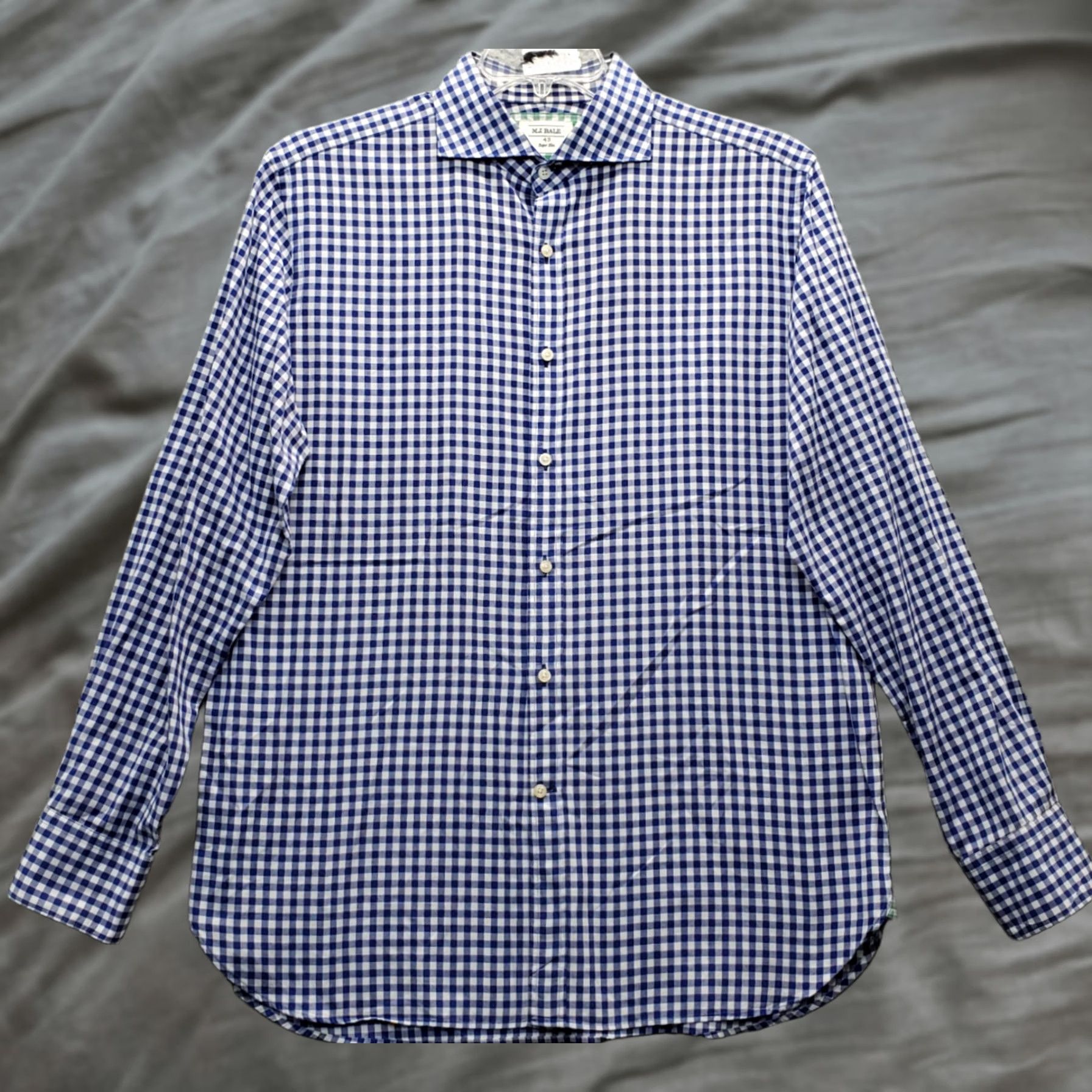 M.J. Bale M.J. Bale Shirt Men L Multi Check Button-Down Long Sleeve Collared Slim Extra-Slim Vintage: No Size US L / EU 52-54 / 3 - 1 Thumbnail