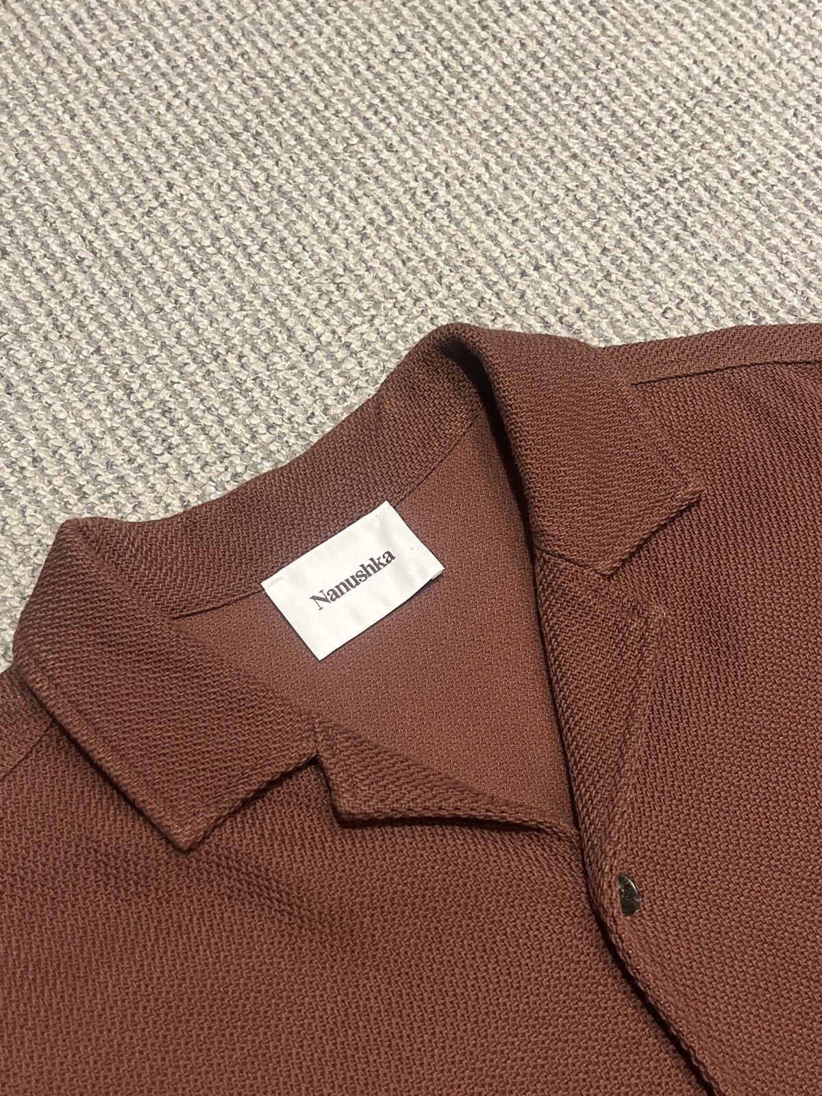 Nanushka Nanushka o1mle0225 Bodil Shirt in Brown Size US L / EU 52-54 / 3 - 2 Thumbnail