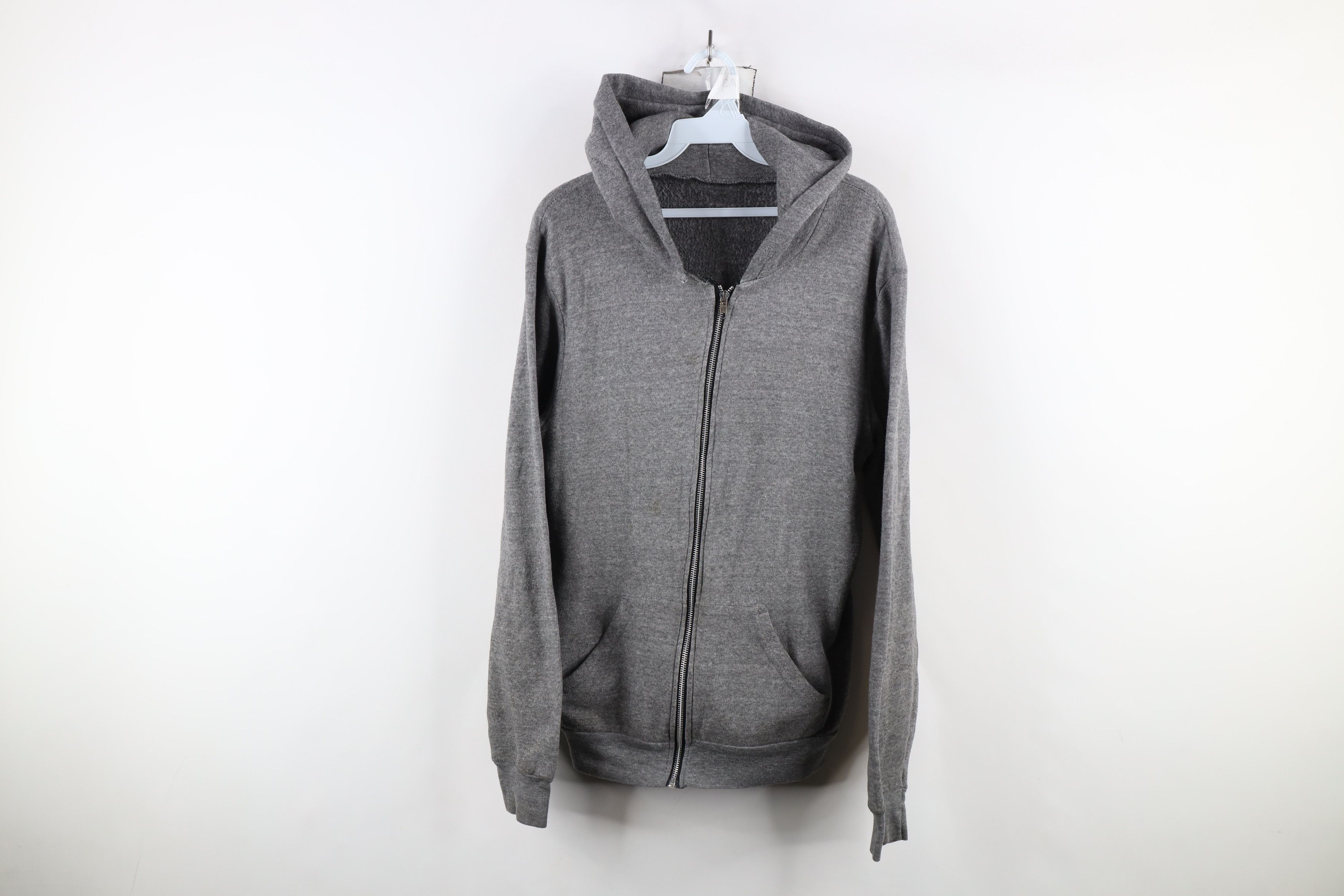 Vintage Vintage 70s Streetwear Distressed Triblend Full Zip Hoodie Size US S / EU 44-46 / 1 - 1 Thumbnail