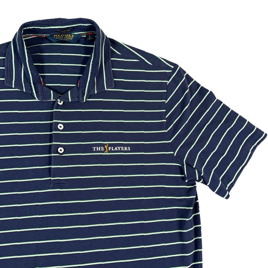 Ralph Lauren VINTAGE Ralph Lauren Polo Golf Shirt Blue Striped The Players Tournament Adult LARGE Size US L / EU 52-54 / 3 - 2 Thumbnail