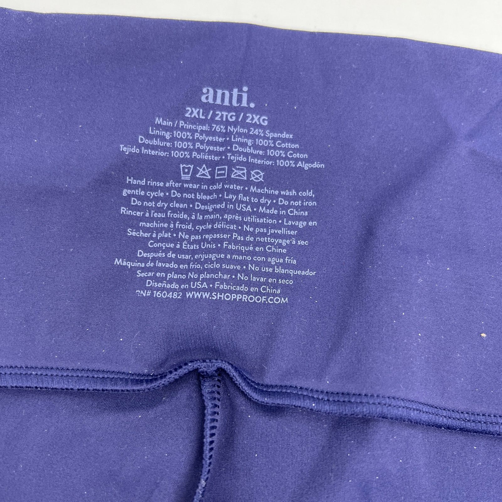 Other Anti. Proof Smoothing Bike Short Blue Navy Size 2XL Size 40" / US 18 - 8 Thumbnail