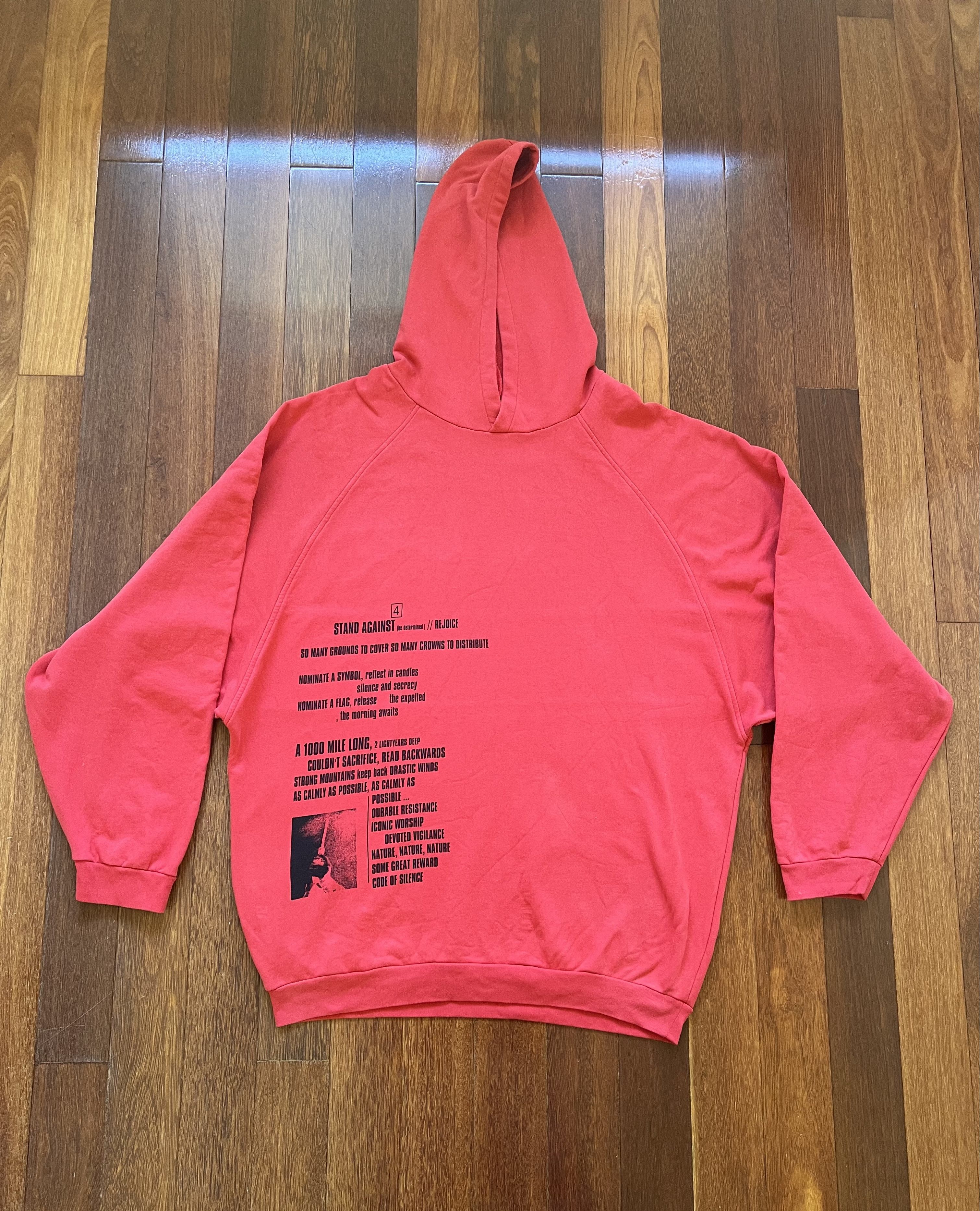 💚 Raf Simons Redux Oversized Red Hoodie