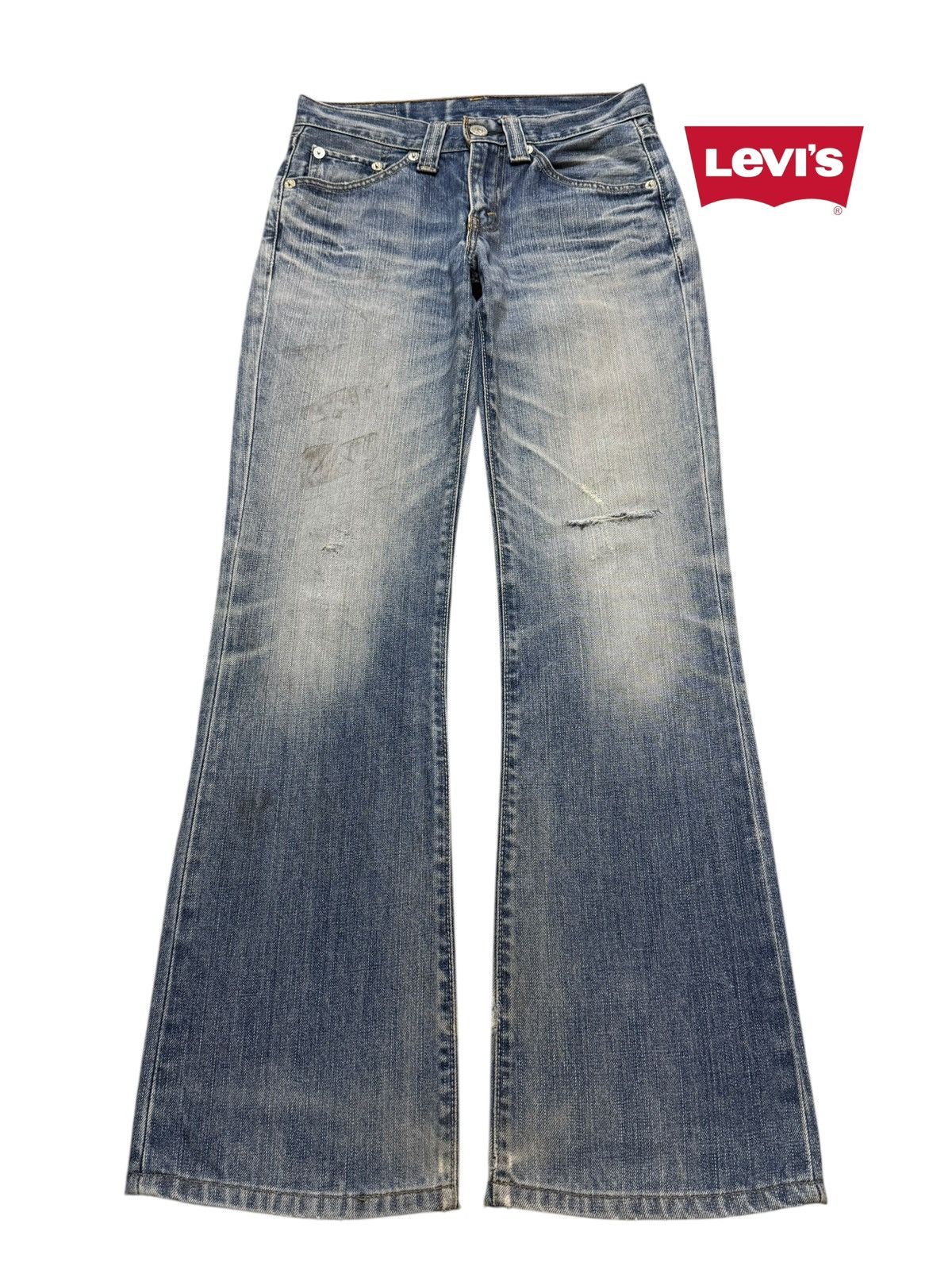 Levi's Vintage Y2K Levis 708 Faded Wash Whiskers Wide Leg Bootcut Size US 30 / EU 46 - 1 Thumbnail