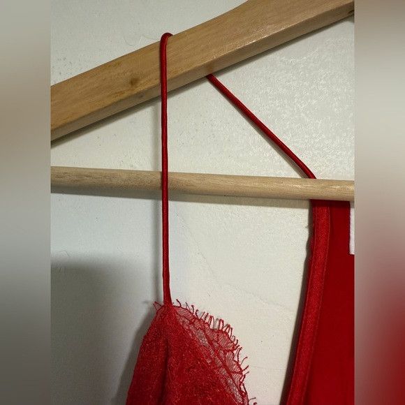 CAMI NYC CAMI NYC Red Silk Lace Trim Camisole Tank Top - Size Small Size S / US 4 / IT 40 - 5 Thumbnail