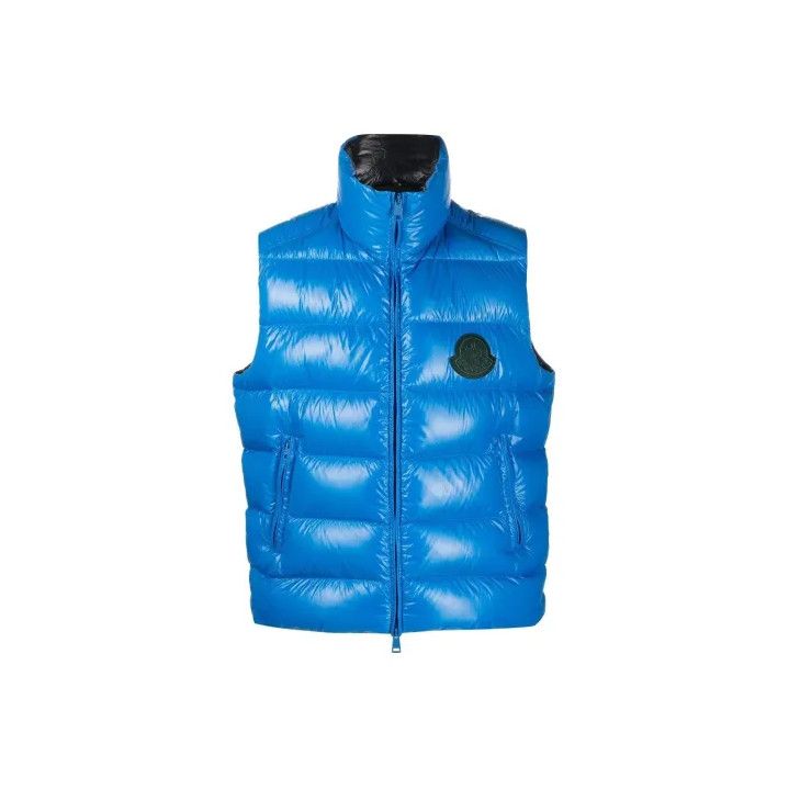 Moncler Moncler Men's Solid Logo Stand Collar Down Vest Size US XXL / EU 58 / 5 - 1 Thumbnail