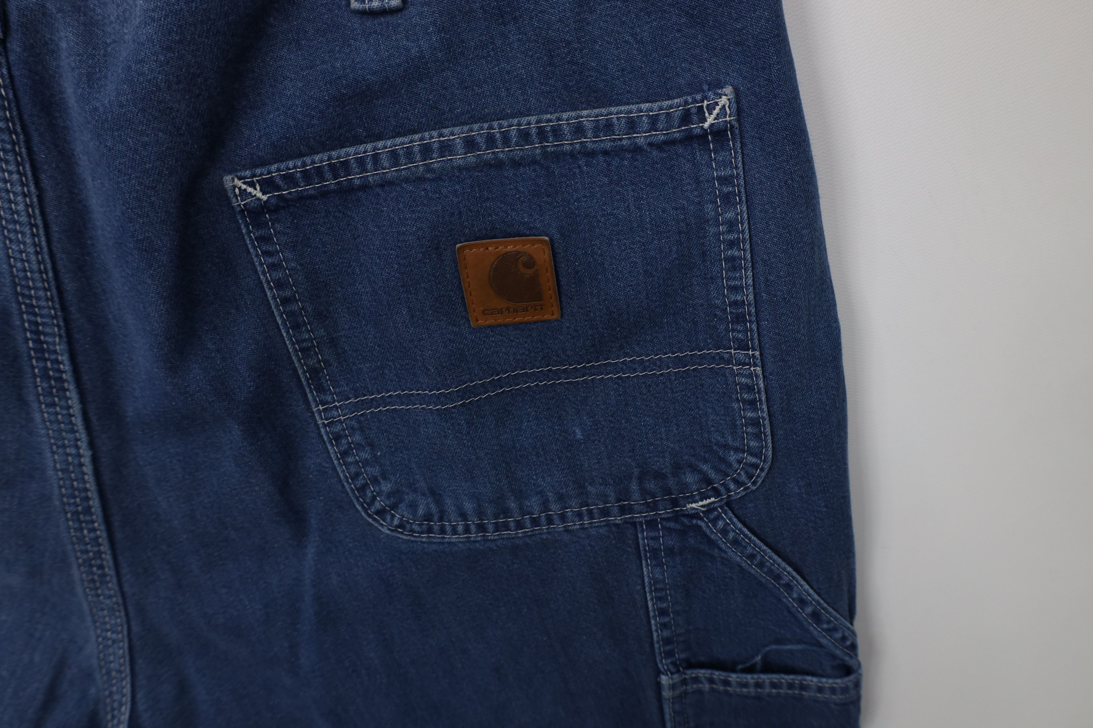 Carhartt Vintage Y2K Carhartt Wide Leg Dungaree Denim Jeans Blue Size US 38 / EU 54 - 15 Thumbnail