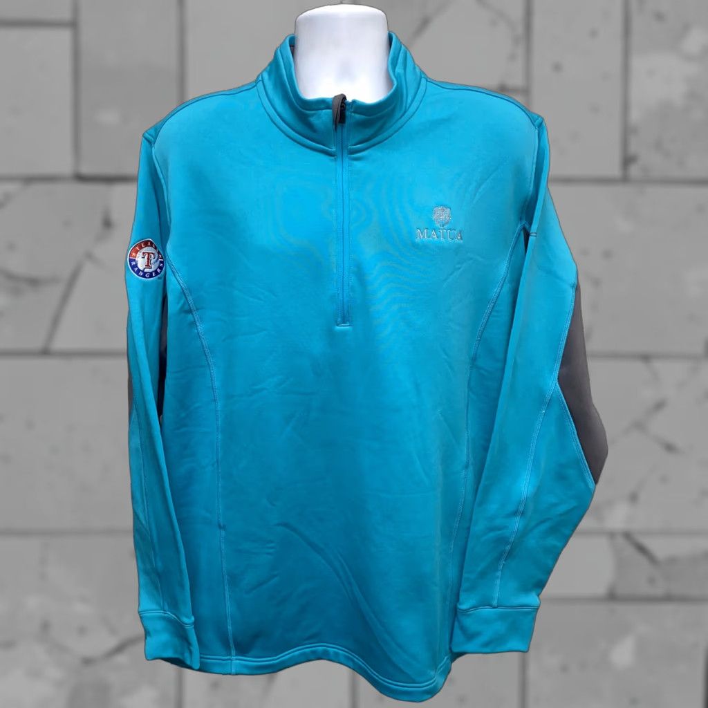 Under Armour Under Armour Mens Teal Gray 1/2 Zip Pullover Jacket 2XL TEXAS RANGERS NWT Size US XXL / EU 58 / 5 - 1 Thumbnail