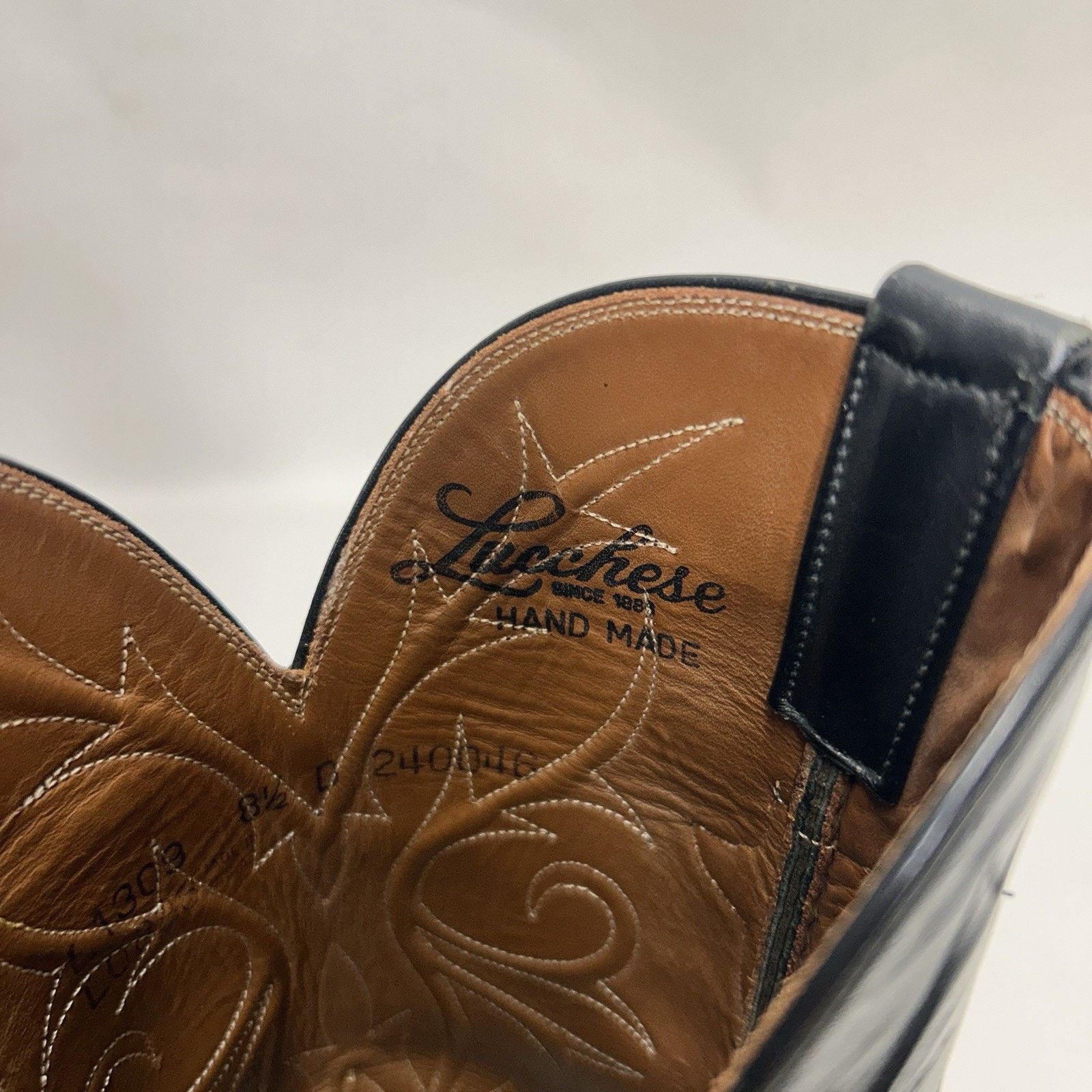 Lucchese Lucchese Handmade Goatskin Vines Cowboy Boots “Black" L1309 Size US 8.5 / EU 41-42 - 14 Thumbnail