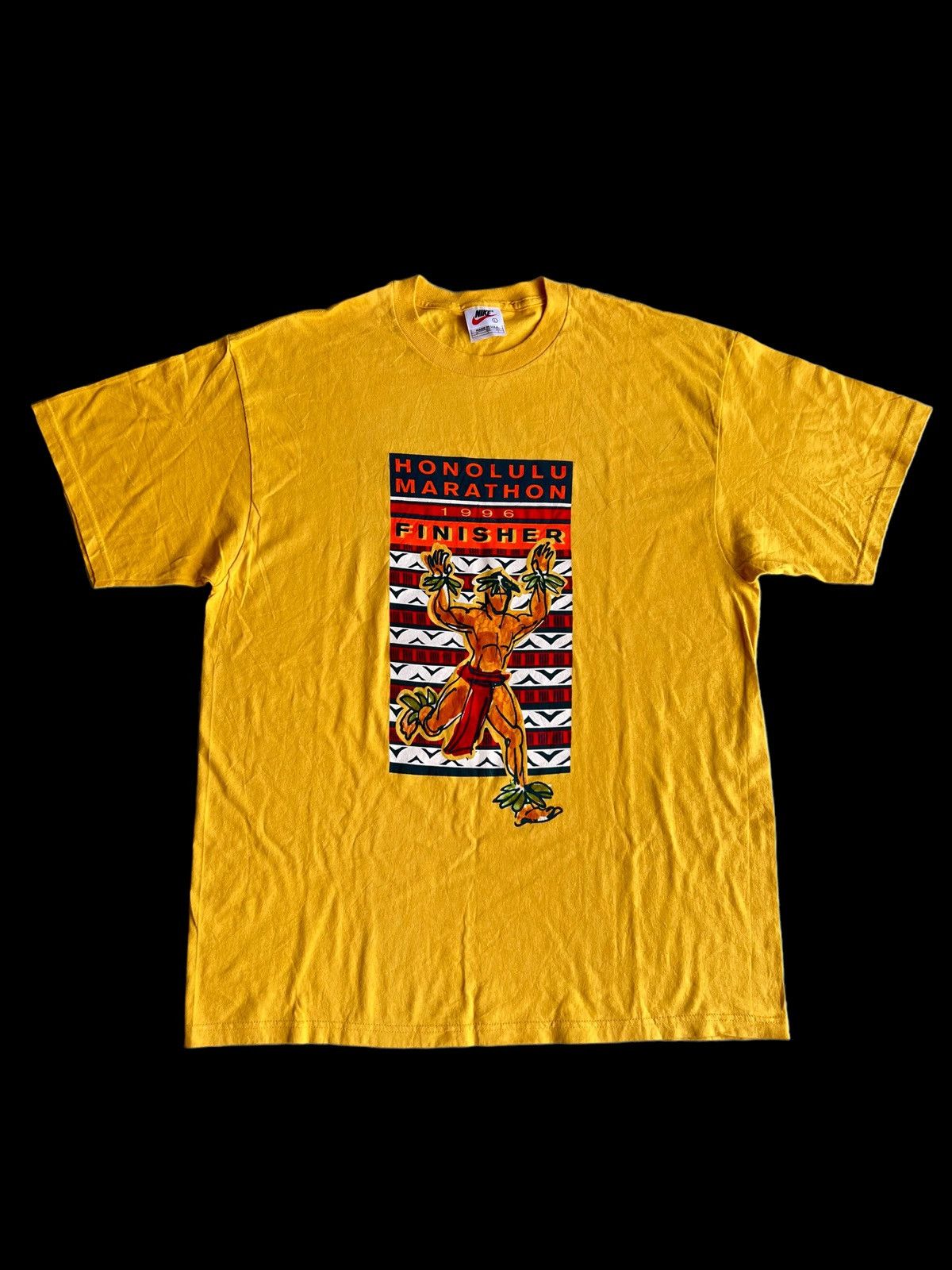 Nike Vintage 1996 Nike Honolulu Marathon Finisher Oversized Shirt Size US L / EU 52-54 / 3 - 1 Thumbnail