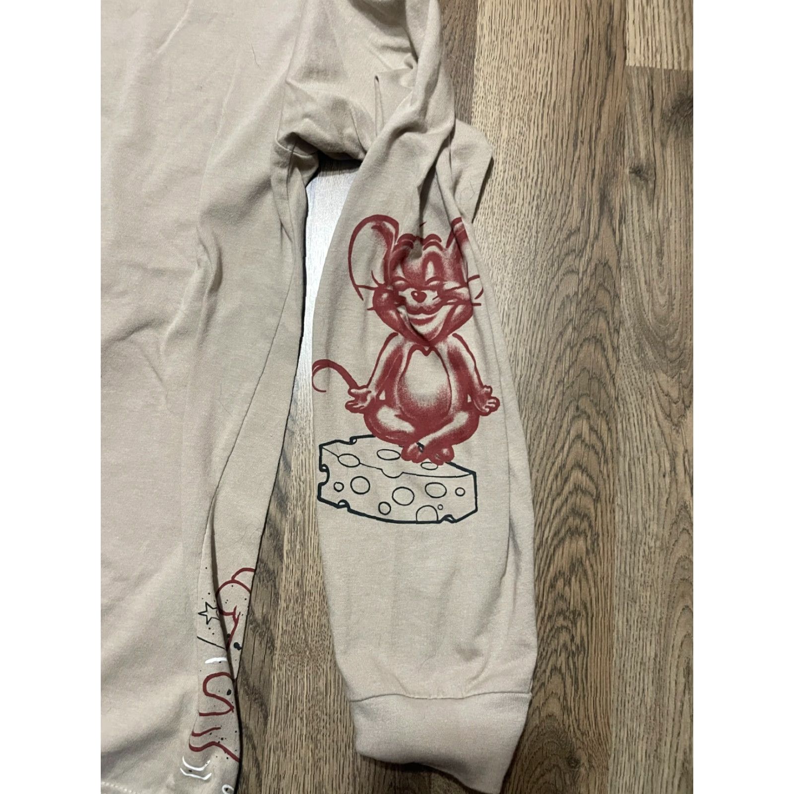 Vintage Tom and Jerry Shirt Men's XL Brown Long Sleeve Graphic Print T-Shirt Crew Neck Size US XL / EU 56 / 4 - 6 Thumbnail