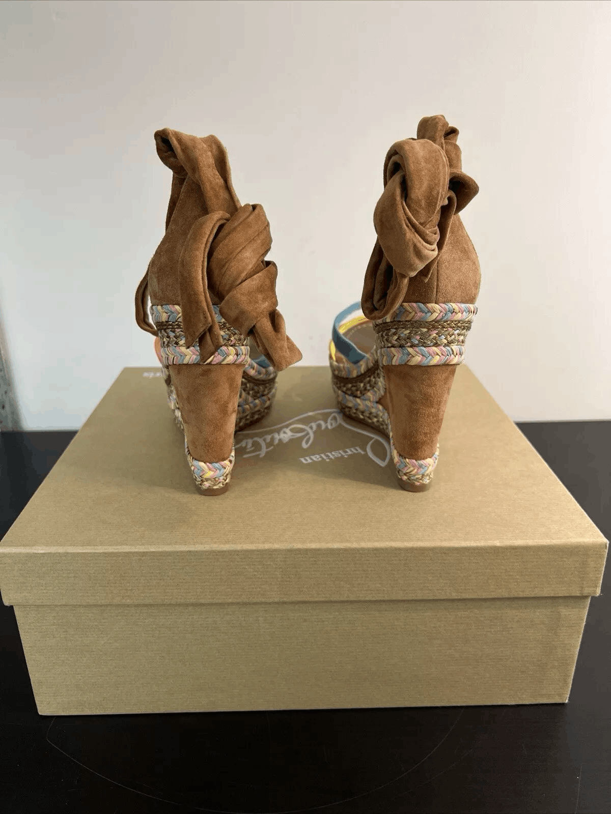 Christian Louboutin Christian Louboutin Lagoadonna 120 Brown Lace Up Platform Size US 7.5 / IT 37.5 - 4 Thumbnail