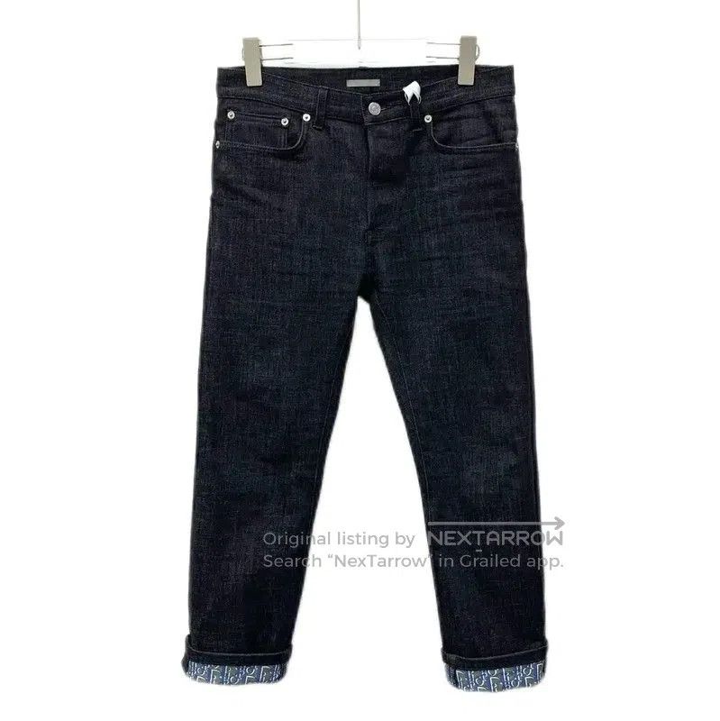 Dior Black Gray Women's Denim Pants .