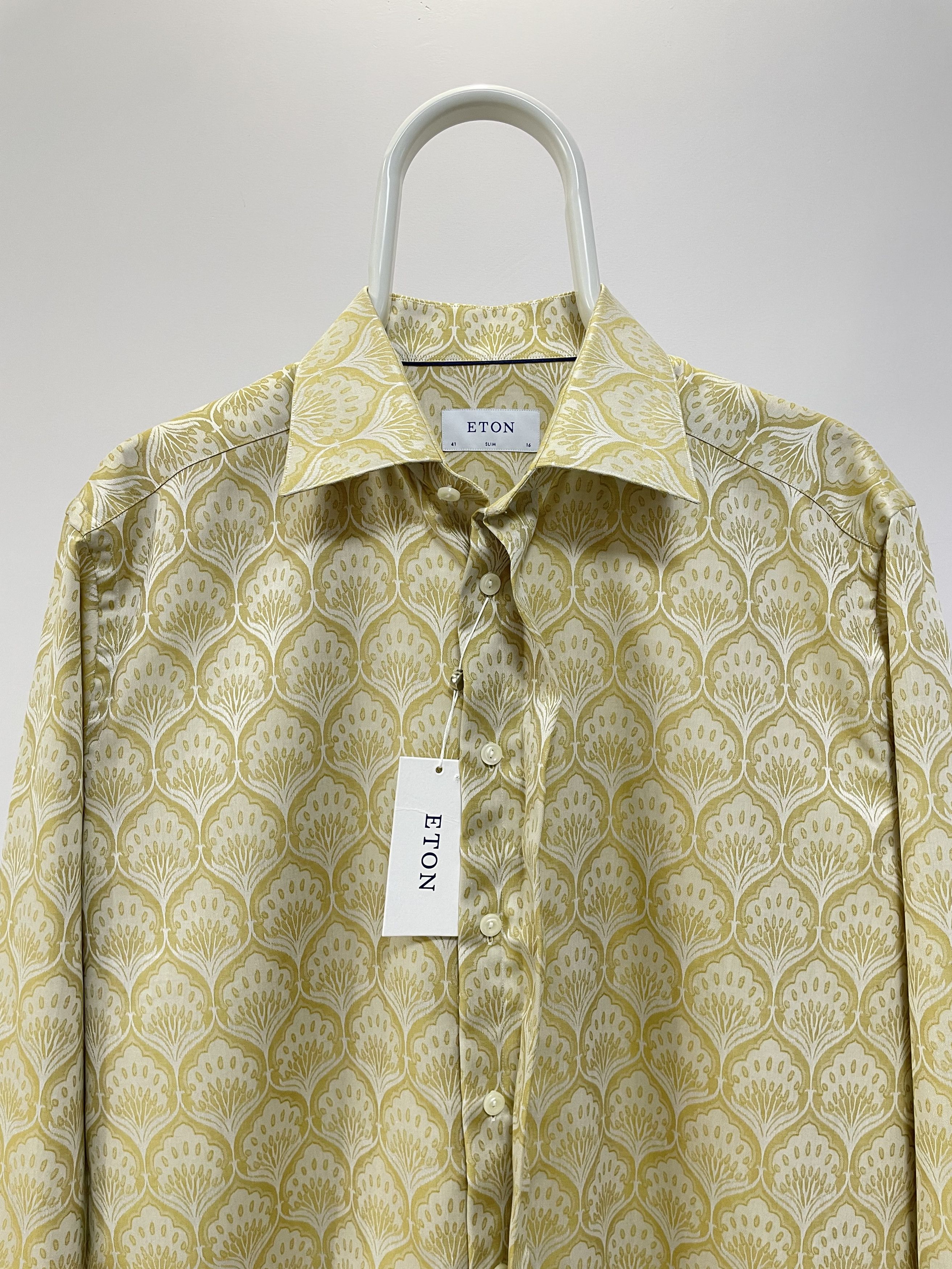 Eton ETON Signature Twill Tuxedo Shirt Art-Deco Jacquard Evening Size US L / EU 52-54 / 3 - 7 Thumbnail