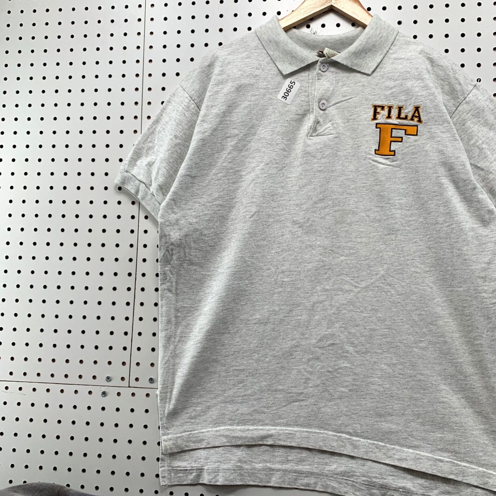 Fila Vintage FILA Polo Shirt Mens XL Gray Yellow Embroidered Logo Made In USA Size US XL / EU 56 / 4 - 3 Thumbnail