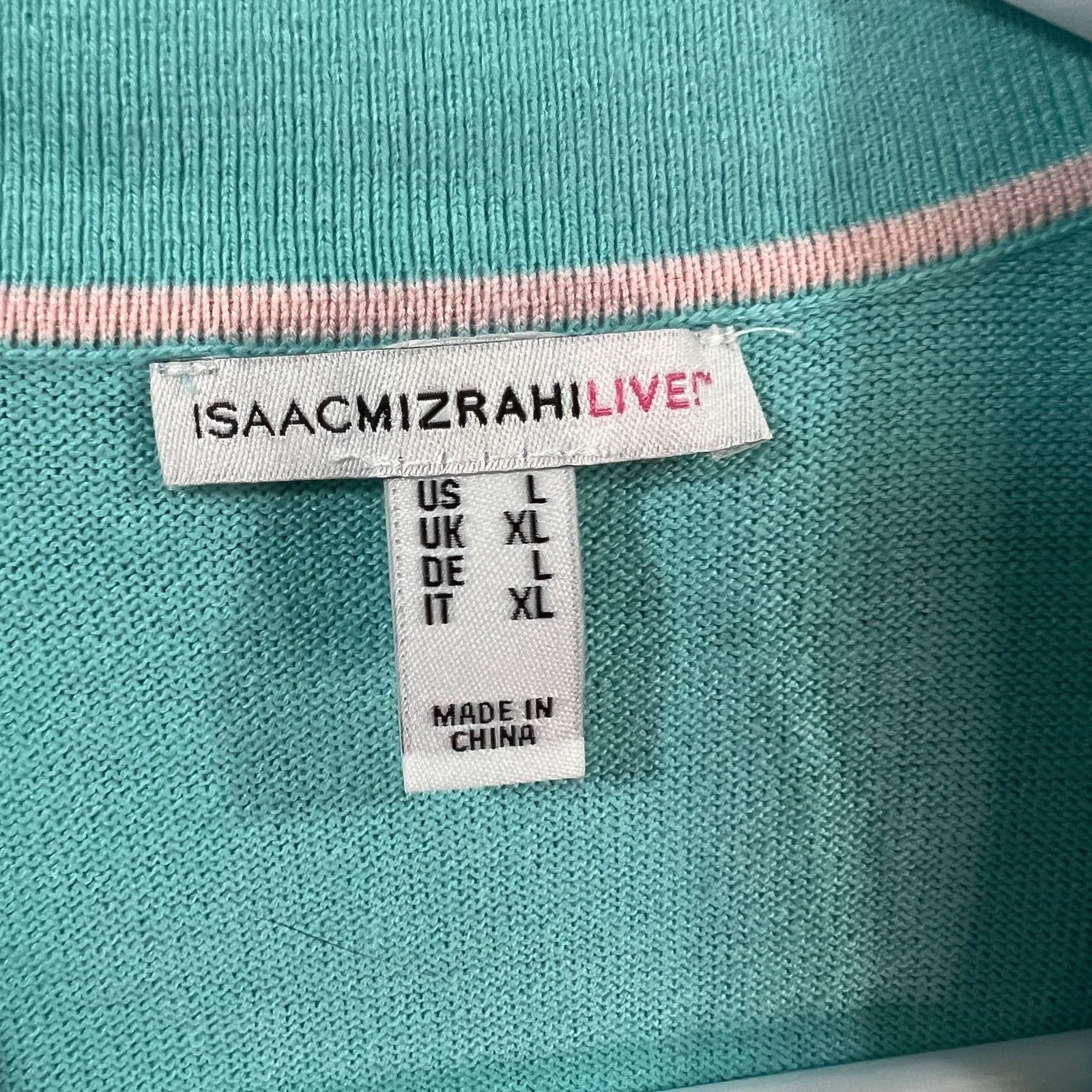 Isaac Mizrahi Isaac Mizrahi LIVE! Elbou Sleeve Polo Sueater Size L / US 10 / IT 46 - 3 Thumbnail