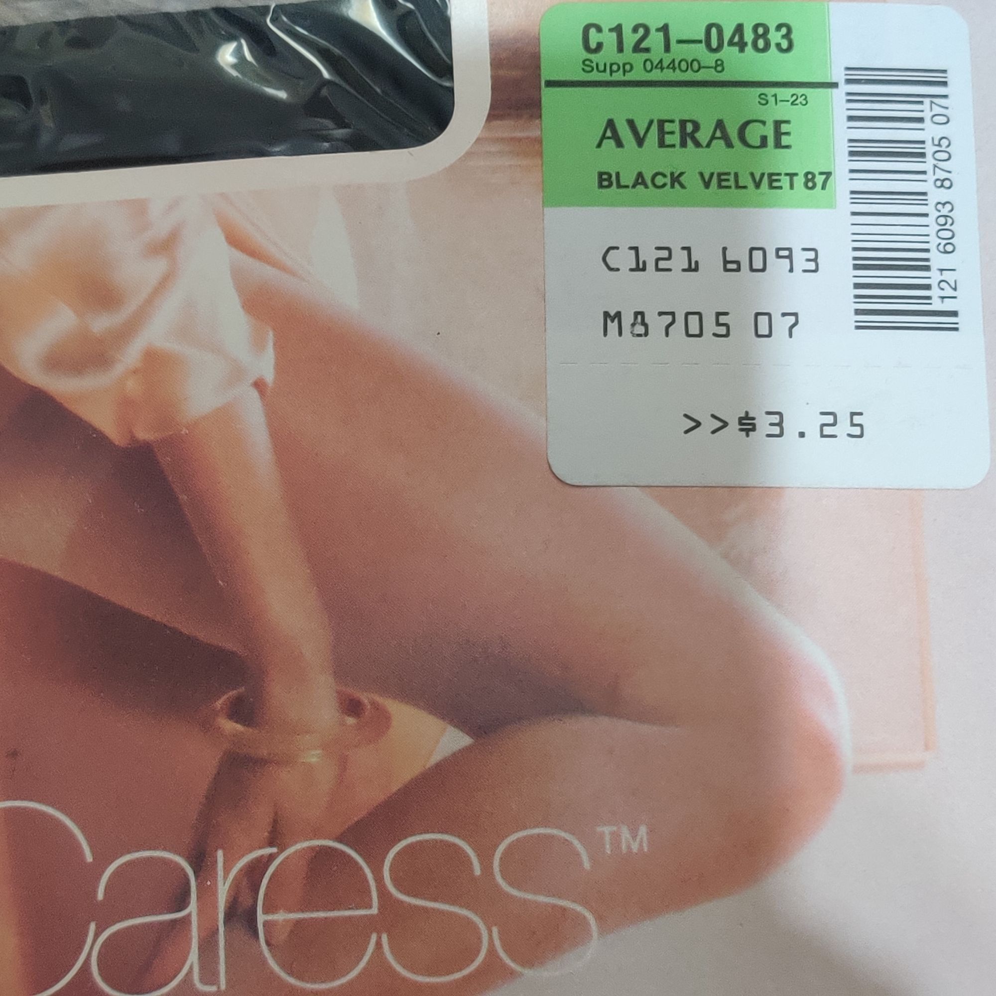 Vintage JCPenney Sheer Caress Tummy Control Top Pantyhose Black Velv Size ONE SIZE - 4 Thumbnail