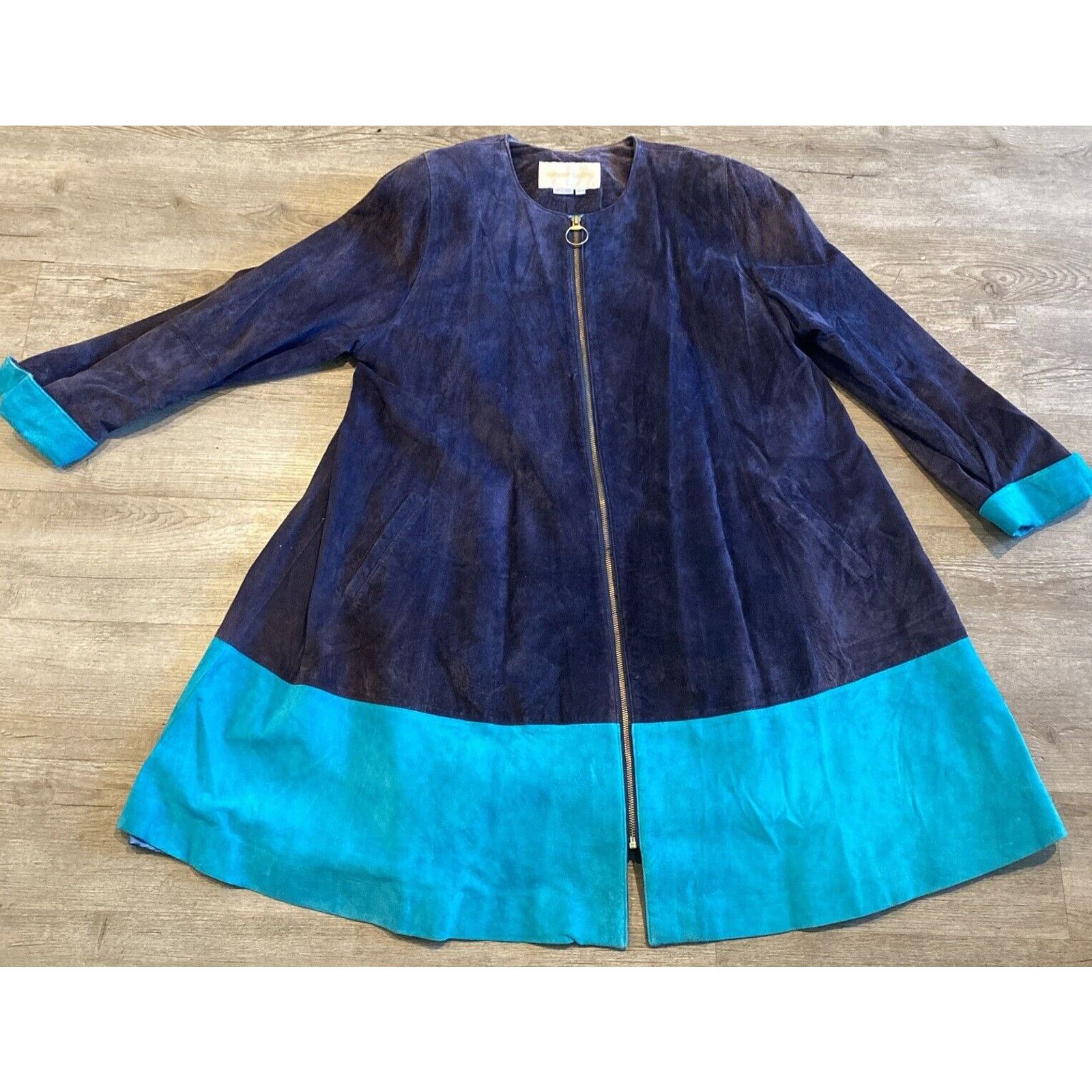 Margaret Godfrey Women Suede Jacket Size L Purple