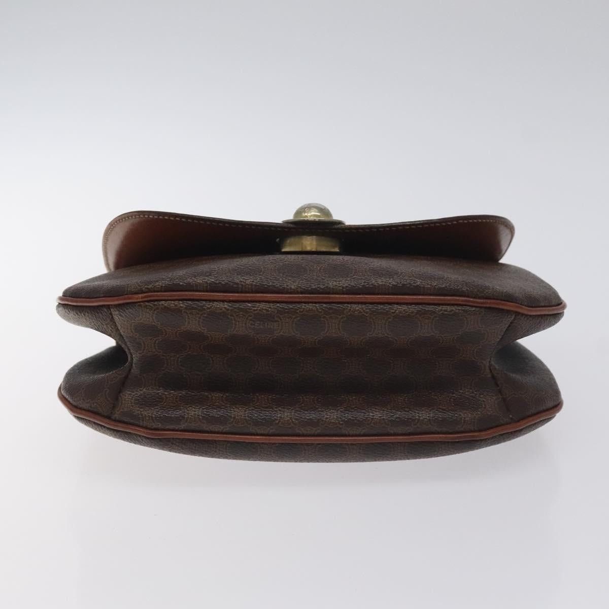 Celine CELINE Macadam Canvas Hand Bag Pvc Leather Brown Gold Size ONE SIZE - 9 Thumbnail