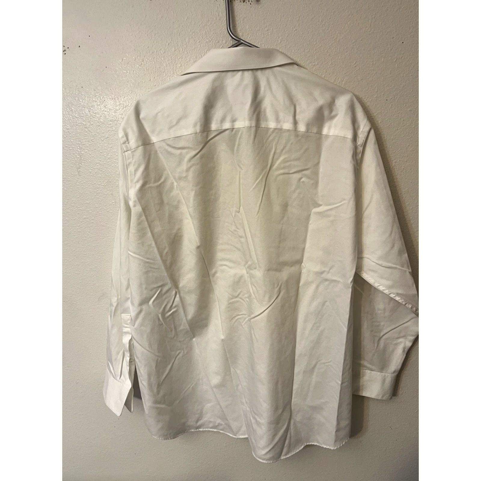 Calvin Klein Calvin Klein Shirt Regular Fit White Solid 17 Non Iron Performance Dress Shirt Long Sleeve Collar Mens Size US XL / EU 56 / 4 - 3 Thumbnail
