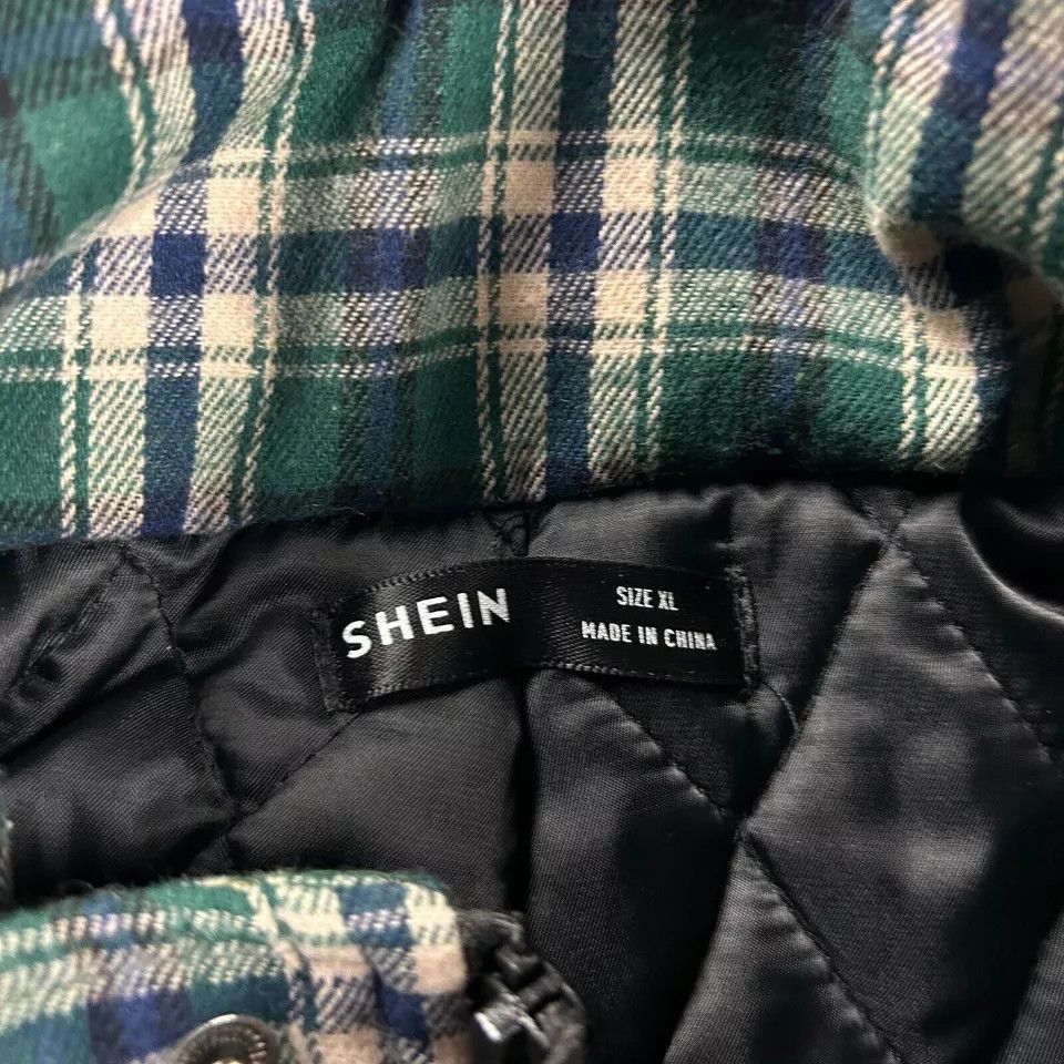 Shein Shein Jacket Mens XL Plaid Anorak Flannel Shacket Quilt Size US XL / EU 56 / 4 - 3 Thumbnail