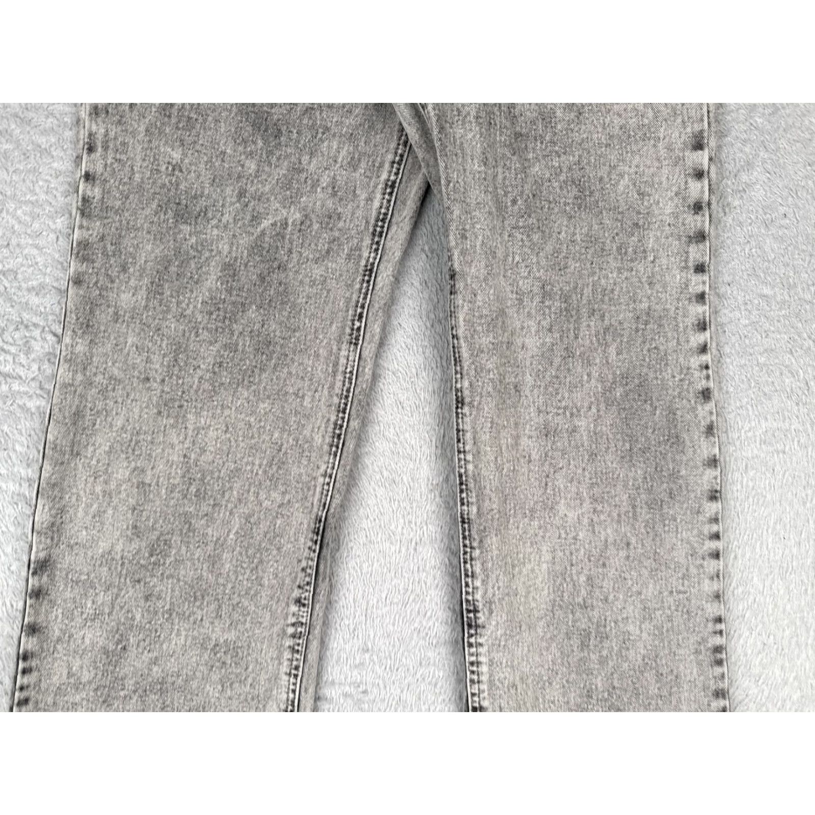 Vintage ASHLEY MASON Jeans Womens 3/26 Gray Straight High Rise Acid Wash Bows Juniorr Size 26" / US 2 / IT 38 - 3 Thumbnail