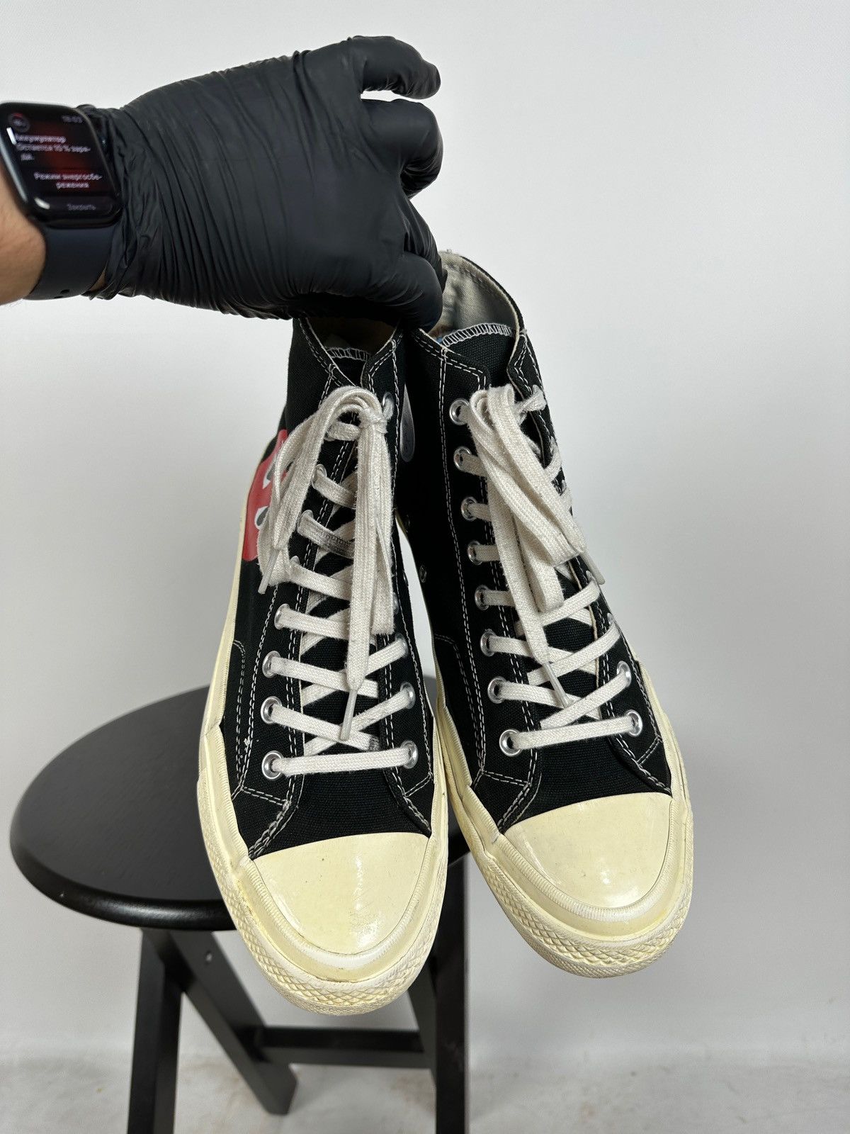 Comme des Garcons Comme Des Garçons x Chuck Taylor Converse All Star Hi Top Size US 10 / EU 43 - 12 Thumbnail