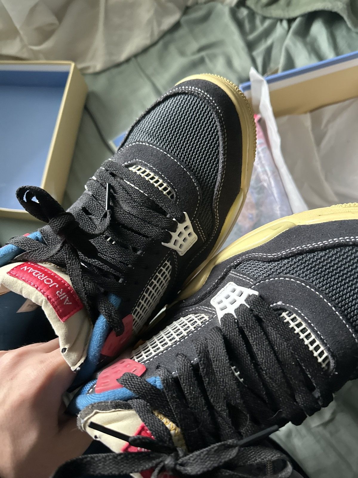 Jordan Brand × Nike × Union LA Union LA x Air Jordan J4 Off Noir Size US 9 / EU 42 - 15 Thumbnail