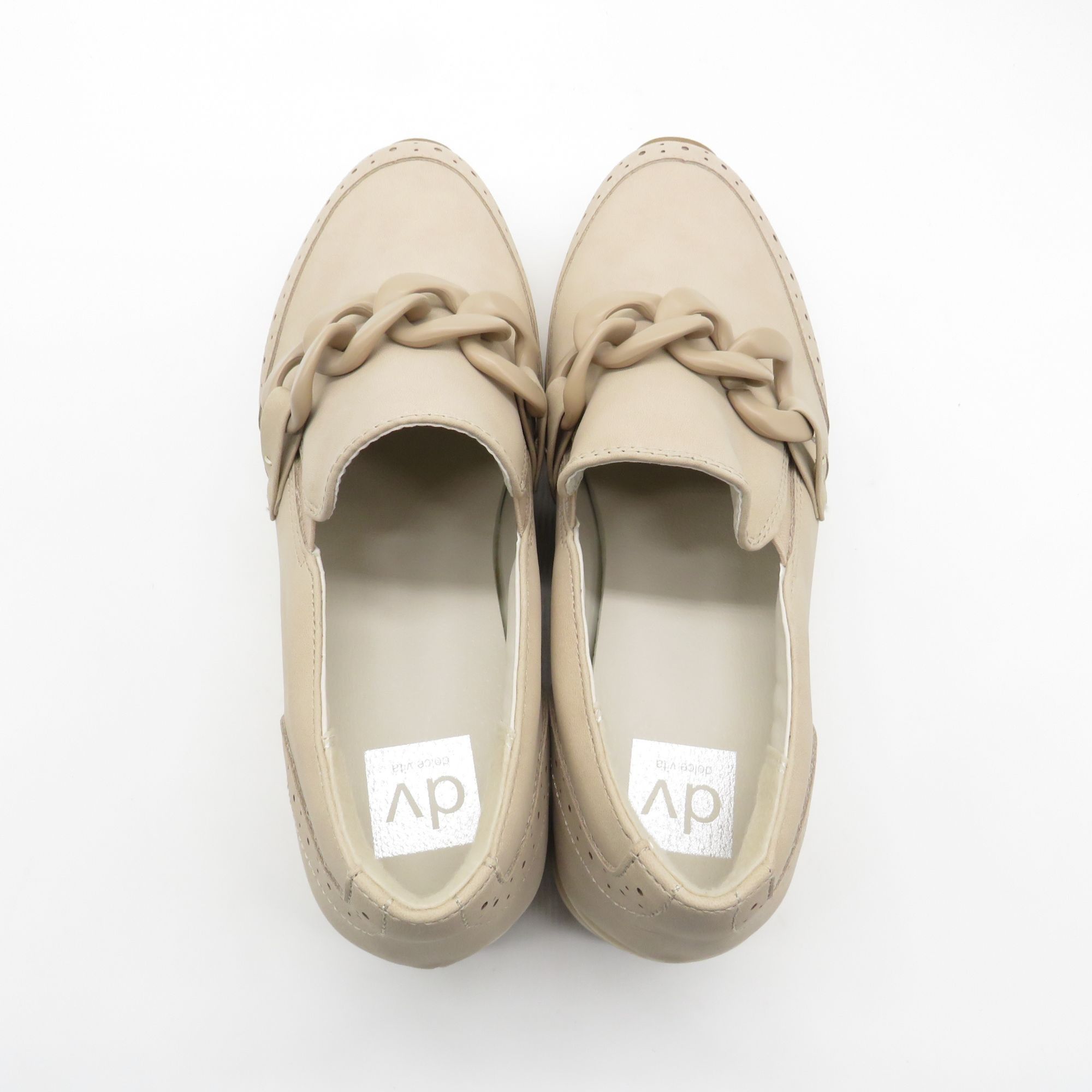 Dolce Vita Dolce Vita Women's Beige Platform Loafers 9.5 Chain Detail N Size US 9.5 / IT 39.5 - 4 Thumbnail