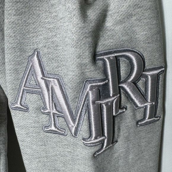 Amiri Amiri Staggered Logo Sweatpants Heather Grey Men’s XL Size US 36 / EU 52 - 5 Thumbnail