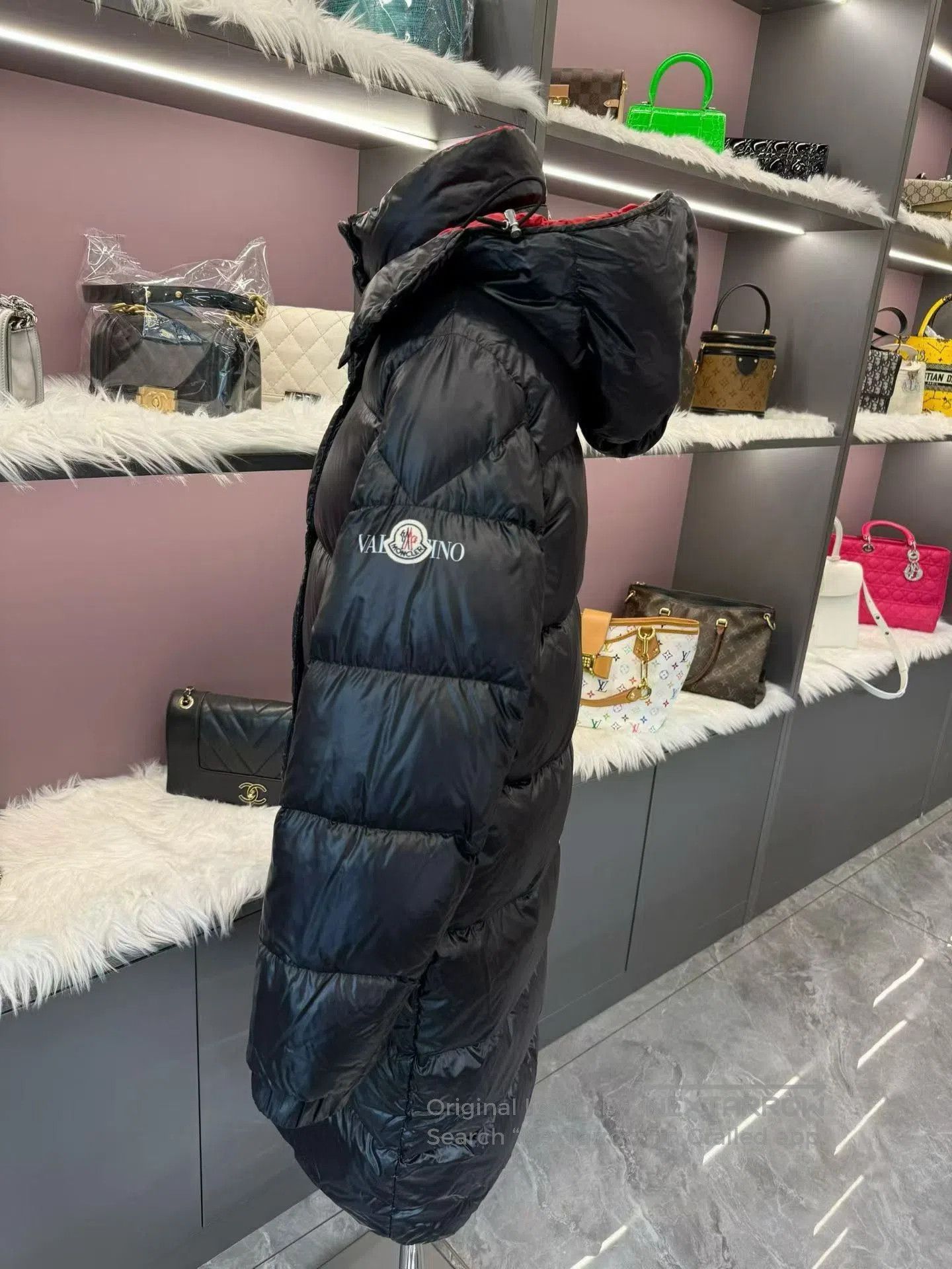 Moncler Moncler x Valentino Black Long Down Jacket. Size M / US 6-8 / IT 42-44 - 5 Thumbnail