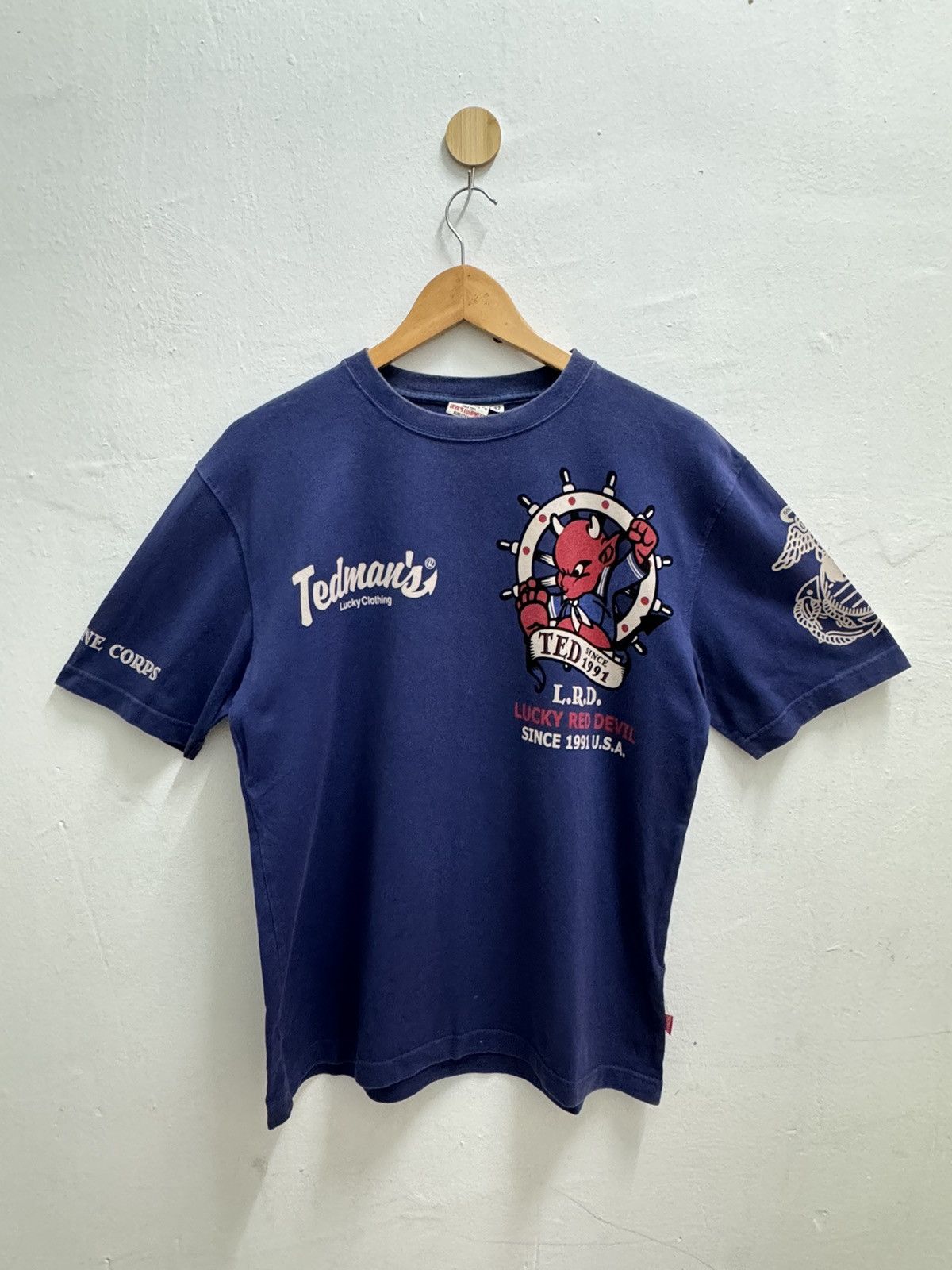 Tedman Vintage Tedman Sailor Teddy Lucky Red Devils Tee Size US M / EU 48-50 / 2 - 2 Thumbnail