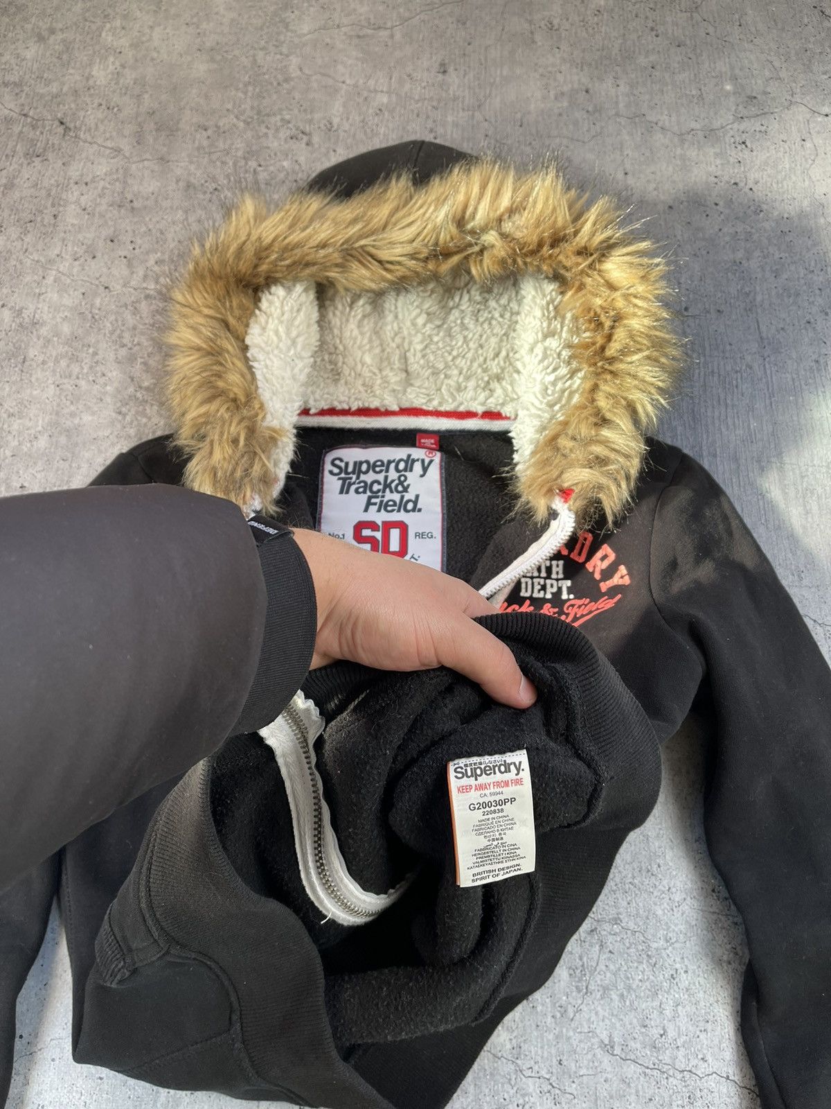 Superdry × Vintage Y2K Superdry FUR IfSixWasNine style Alaska Hoodie Size M / US 6-8 / IT 42-44 - 6 Thumbnail