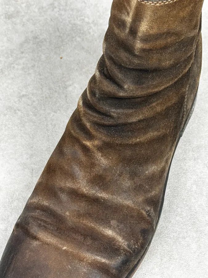 Guidi Guidi Brown Eroded Leather Back Zip Boots Size US 9 / EU 42 - 5 Thumbnail