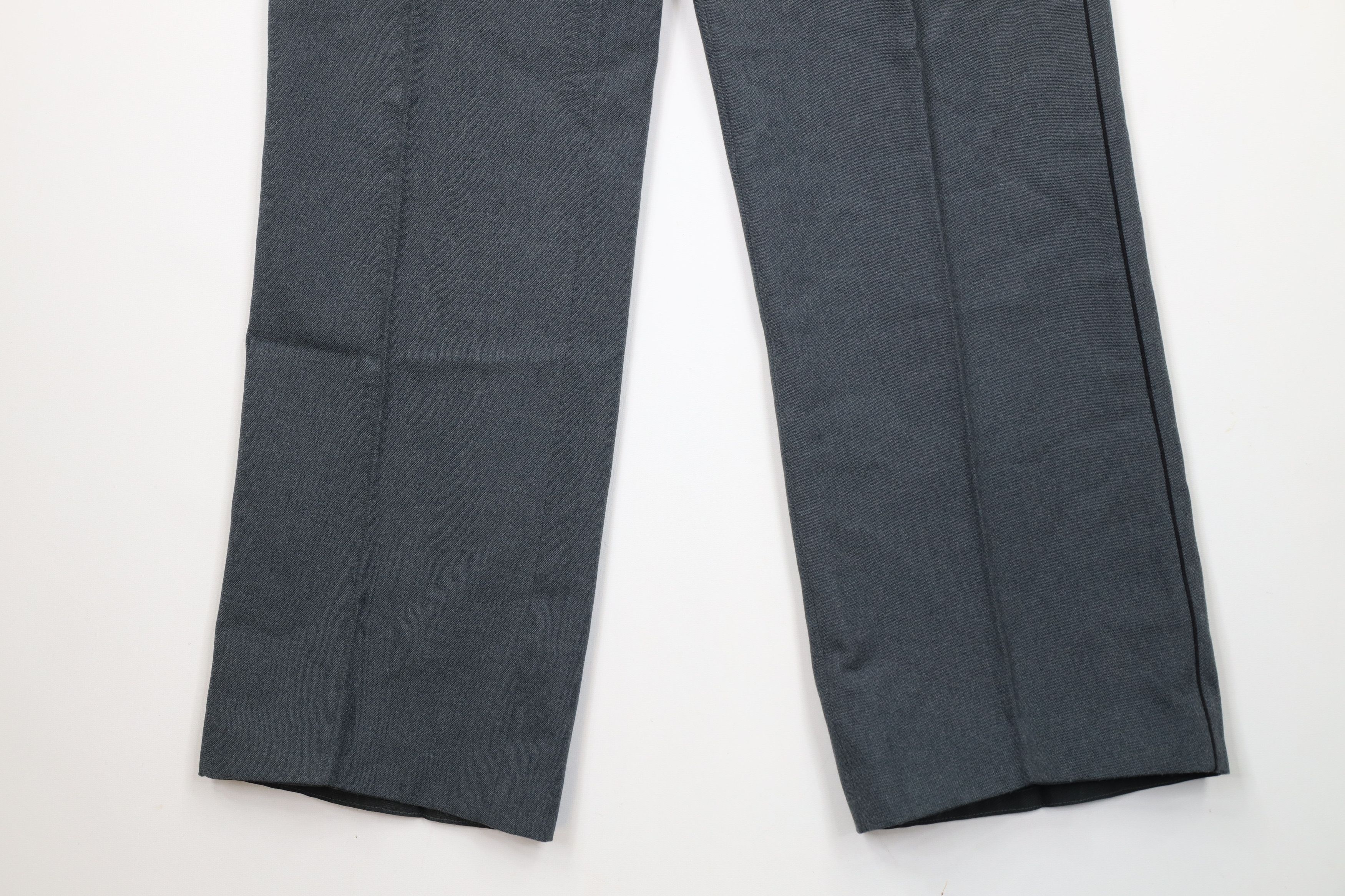 Vintage Vintage 90s Military Wool Button Fly Wide Leg Pants Green Size US 34 / EU 50 - 4 Thumbnail