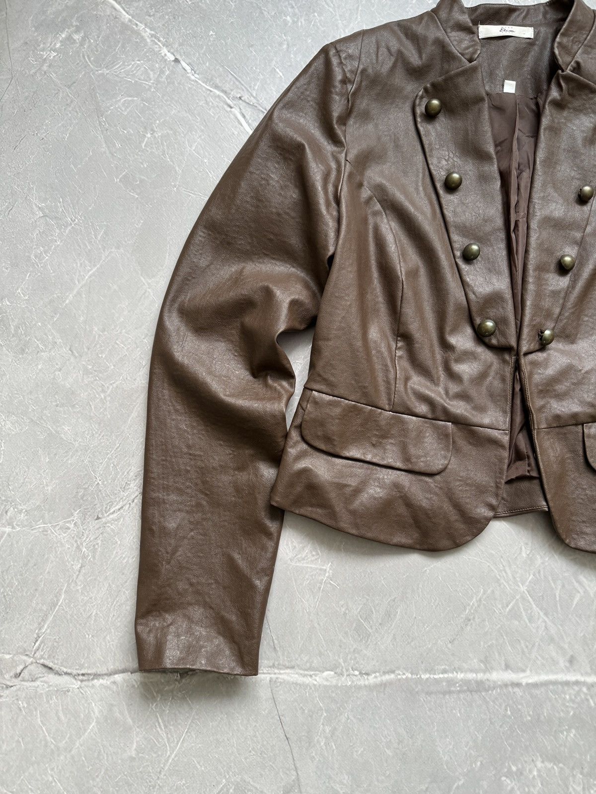 Hysteric Glamour 00s Military Napoleon Leather Blazer Jacket PPFM Style Size L / US 10 / IT 46 - 11 Thumbnail