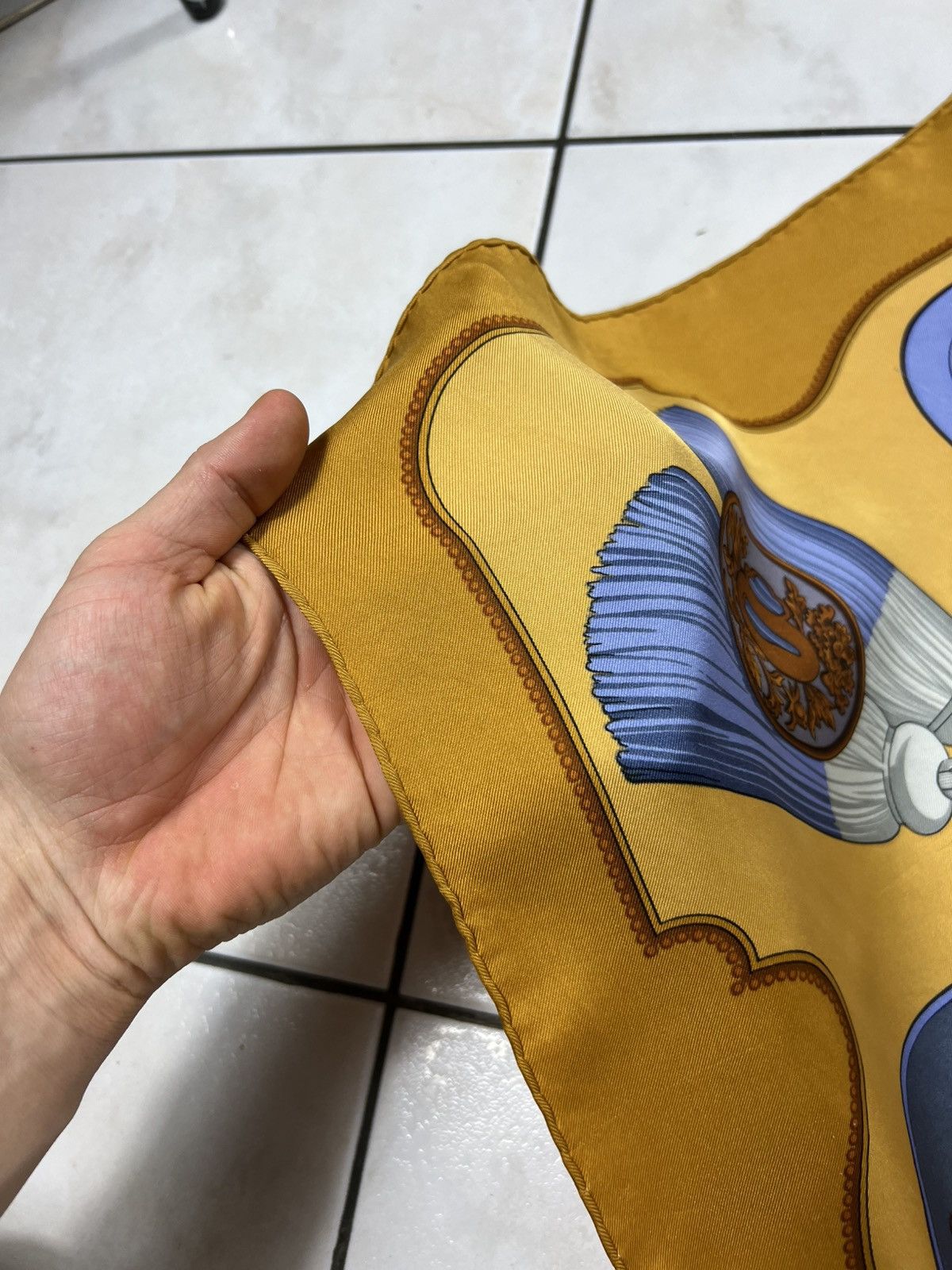 Hermes Vintage Hermes Paris Tsubas silk handkerchief scarf chain Size ONE SIZE - 21 Thumbnail