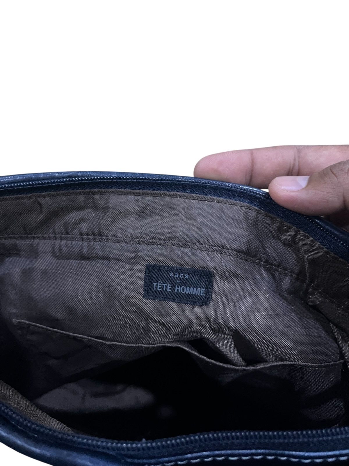 Issey Miyake SACS for TETE HOMME by ISSEY MIYAKE LEATHER CROSS BODY BAG Size ONE SIZE - 14 Thumbnail