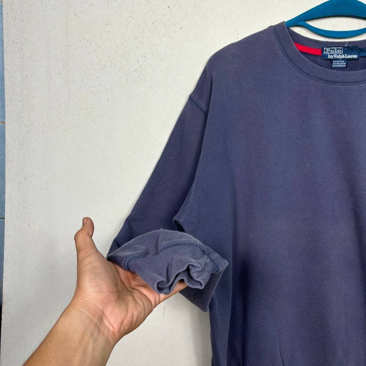 Polo Ralph Lauren Vintage Polo Ralph Lauren Pony Sweatshirt 90s Sun Faded Size US L / EU 52-54 / 3 - 5 Thumbnail
