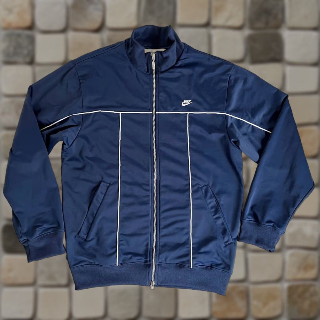 Nike VINTAGE Nike Track Jacket Full Zip Navy Sz S Men Size US S / EU 44-46 / 1 - 1 Thumbnail