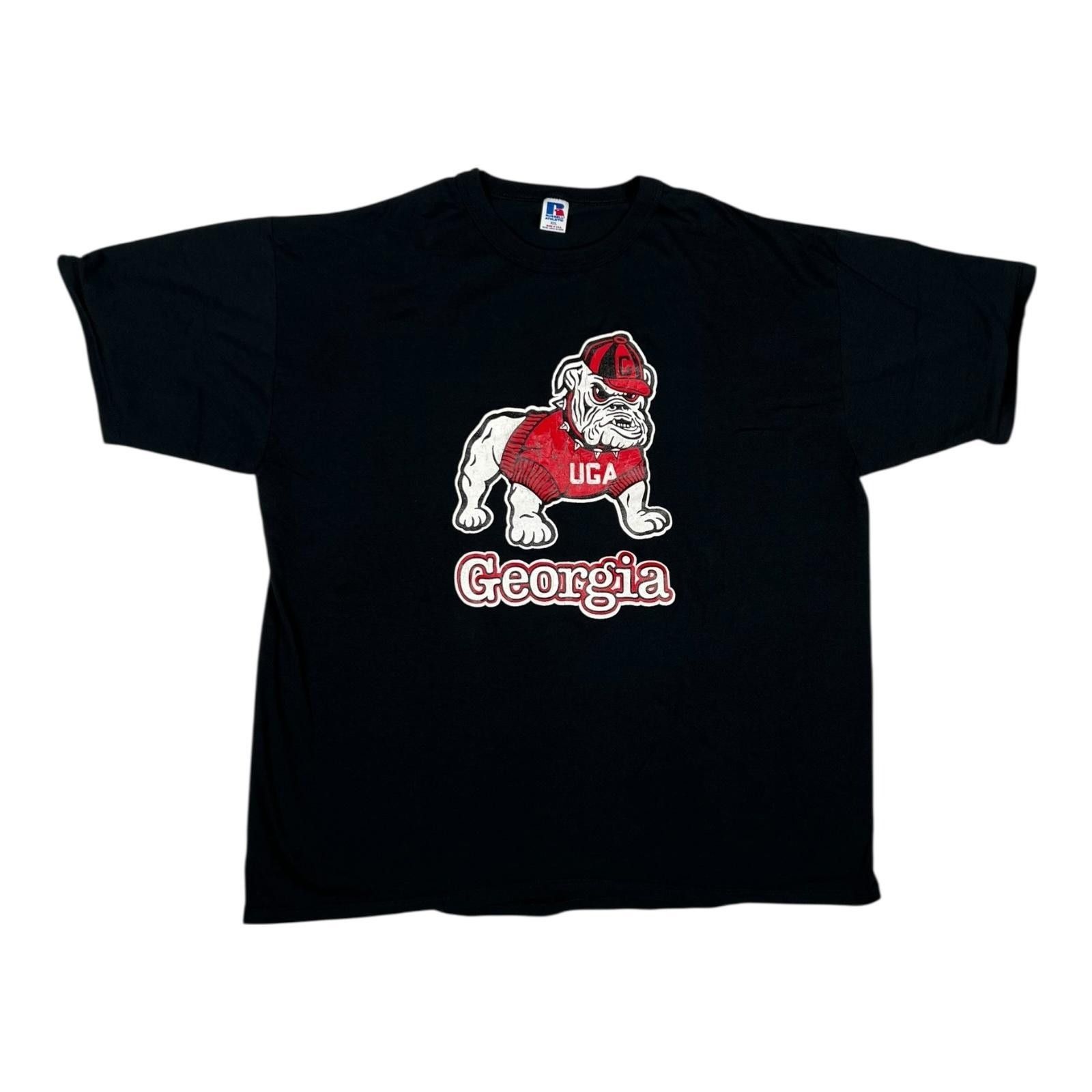 Russell Athletic Vintage Georgia Bulldogs T-Shirt Mens 2XL Single Stitch Russ Size US XL / EU 56 / 4 - 1 Thumbnail