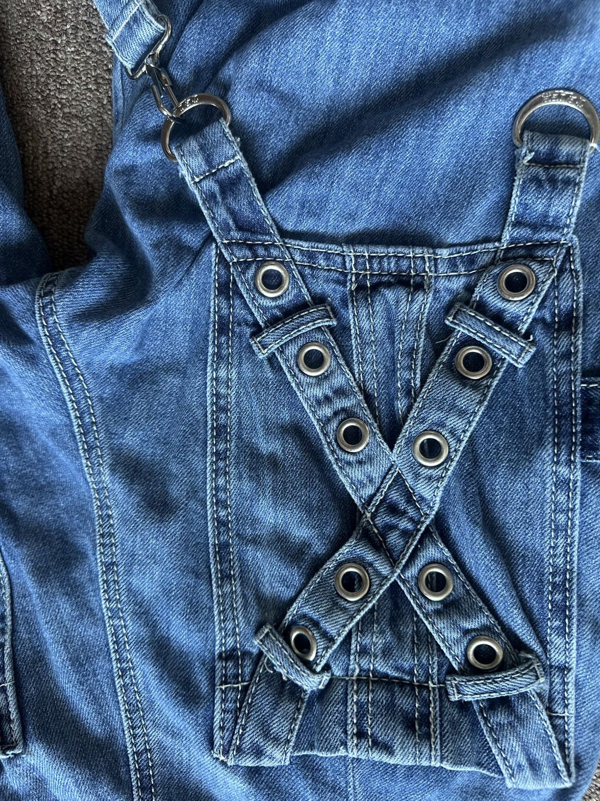 Tripp NYC Tripp NYC Denim X Strap Pants [Light Blue] XXS Size 26" / US 2 / IT 38 - 7 Thumbnail