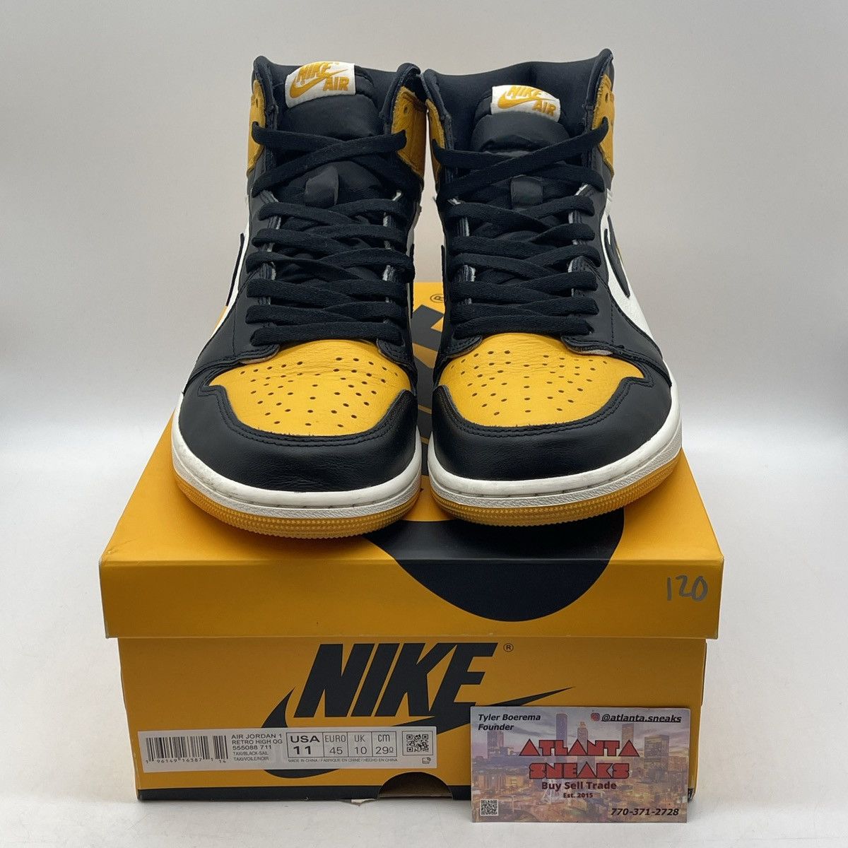 Jordan Brand Air Jordan 1 high yellow toe Size US 11 / EU 44 - 2 Thumbnail