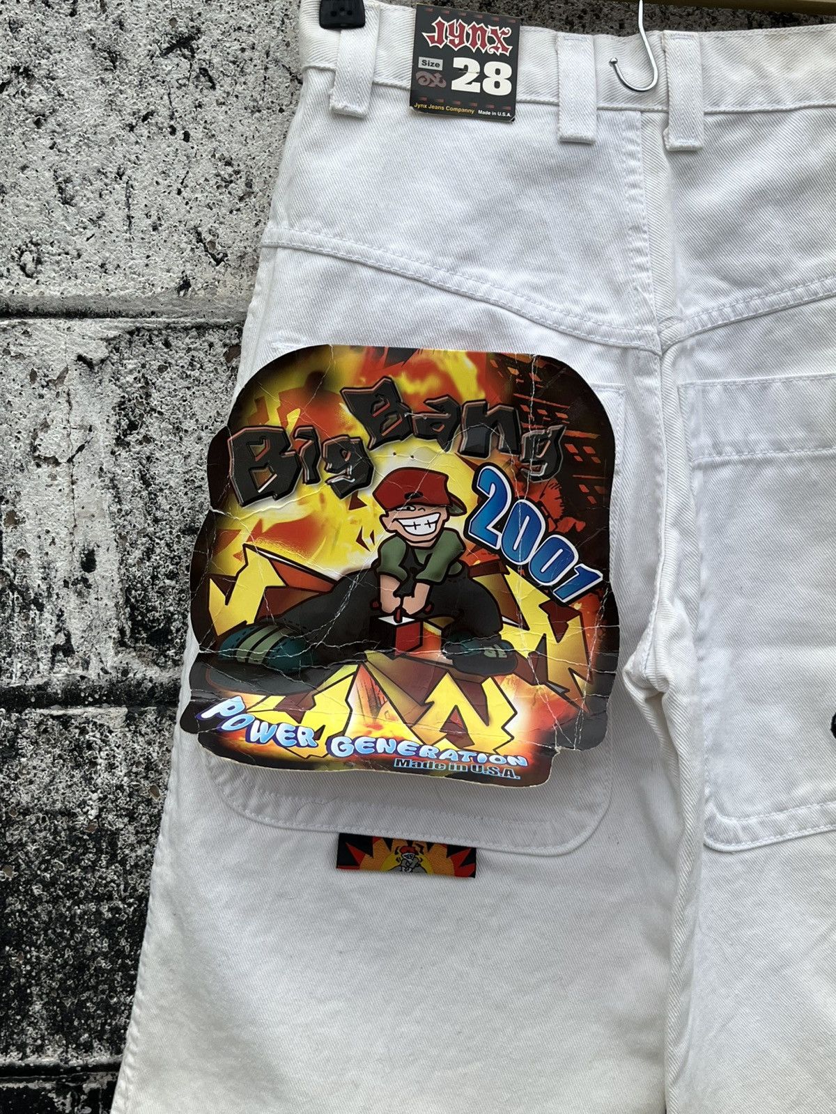 JNCO Y2K Jnco style Jynx baggy embroidered jorts rare NWT hype Size US 26 / EU 42 - 4 Thumbnail