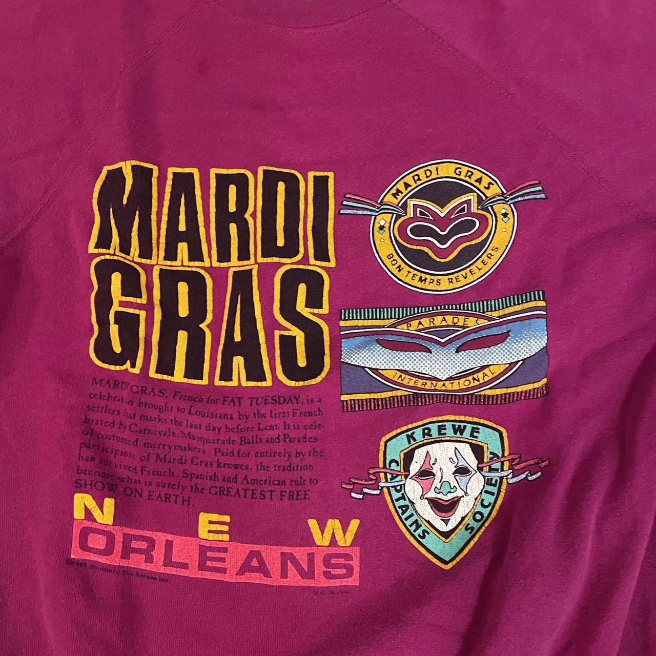 Hanes Vintage 80’s Mardi Gras New Orleans Crewneck Sweatshirt Size US M / EU 48-50 / 2 - 2 Thumbnail