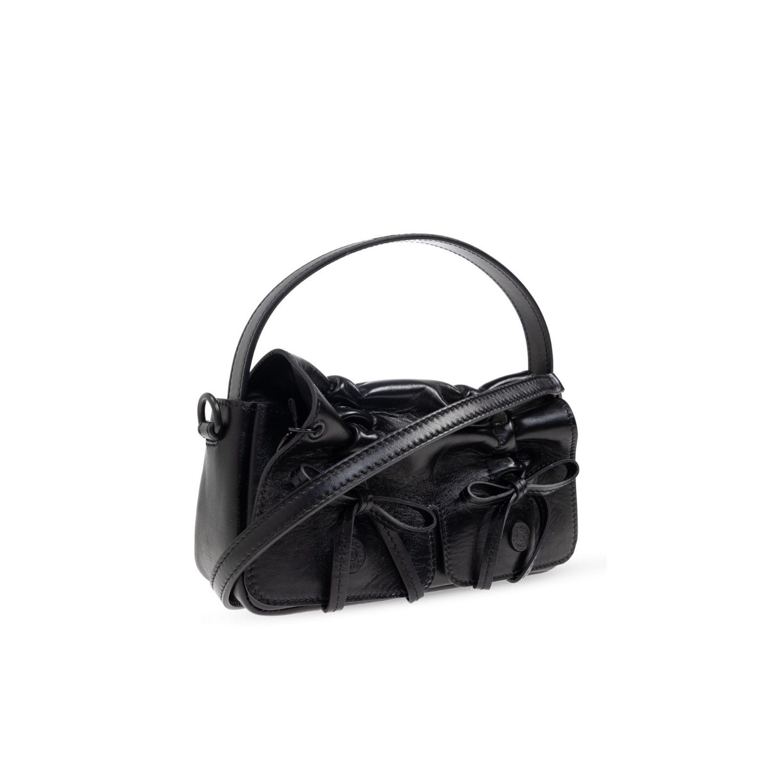 Acne Studios ACNE STUDIOS Multipocket Micro Black Leather Shoulder Bag Ne Size ONE SIZE - 3 Thumbnail