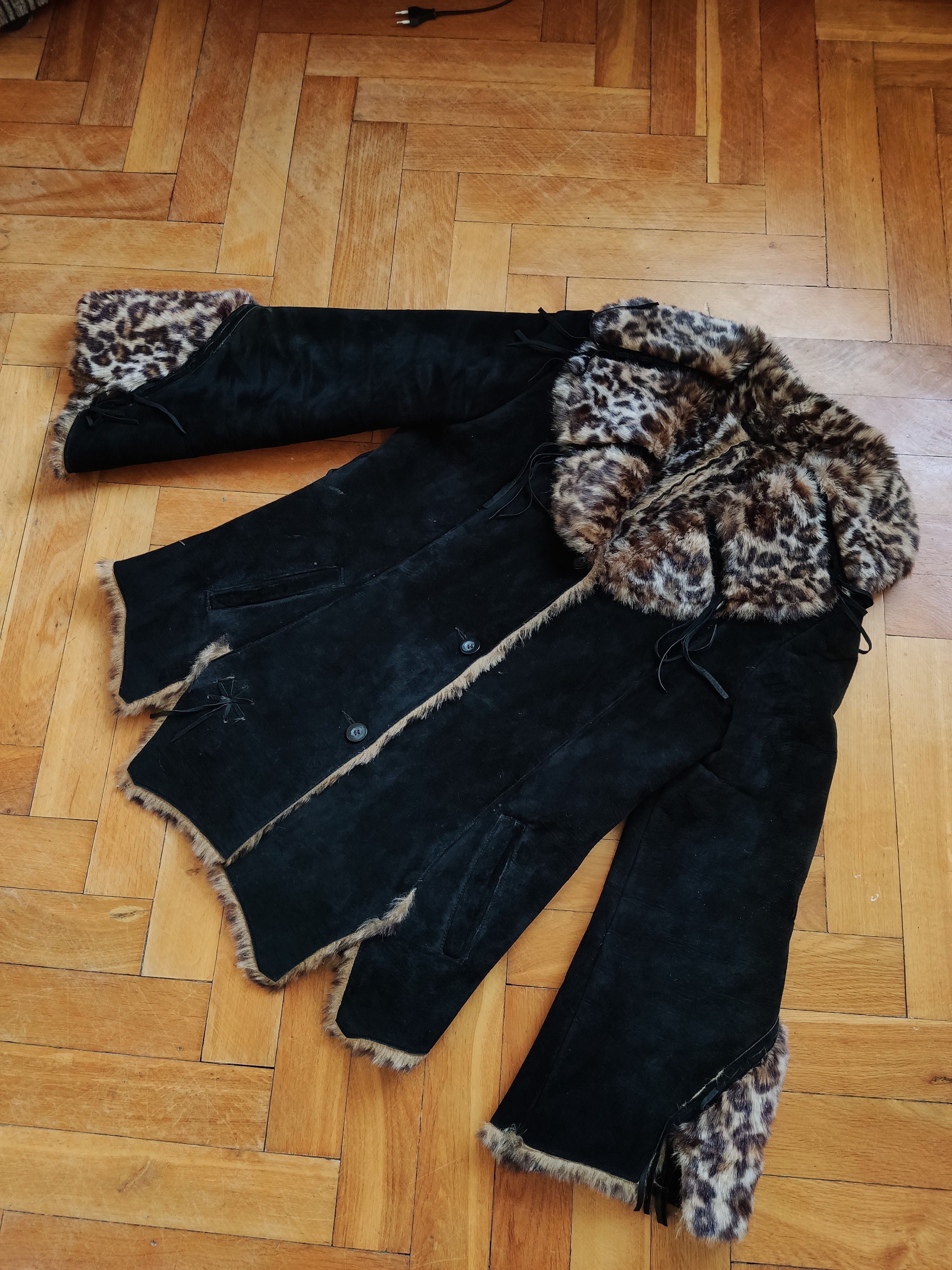 image of Vintage Tomahawk Avant Garde Fur Leopard Jacket Leather, Men's (Size Large)